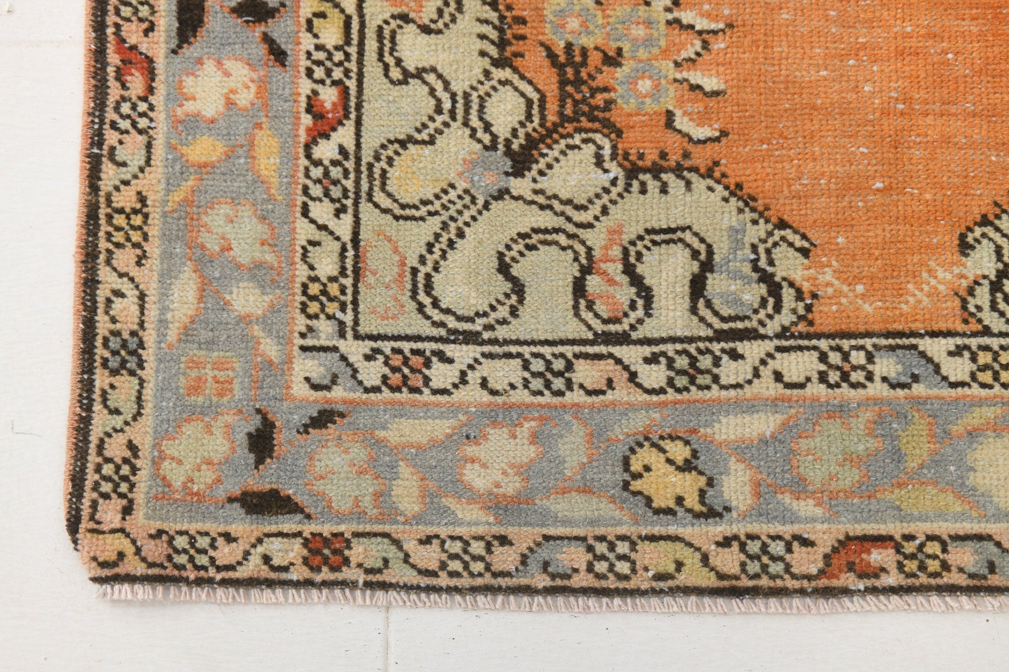 Vintage Runner Rug 3'4" x 12'8" ft