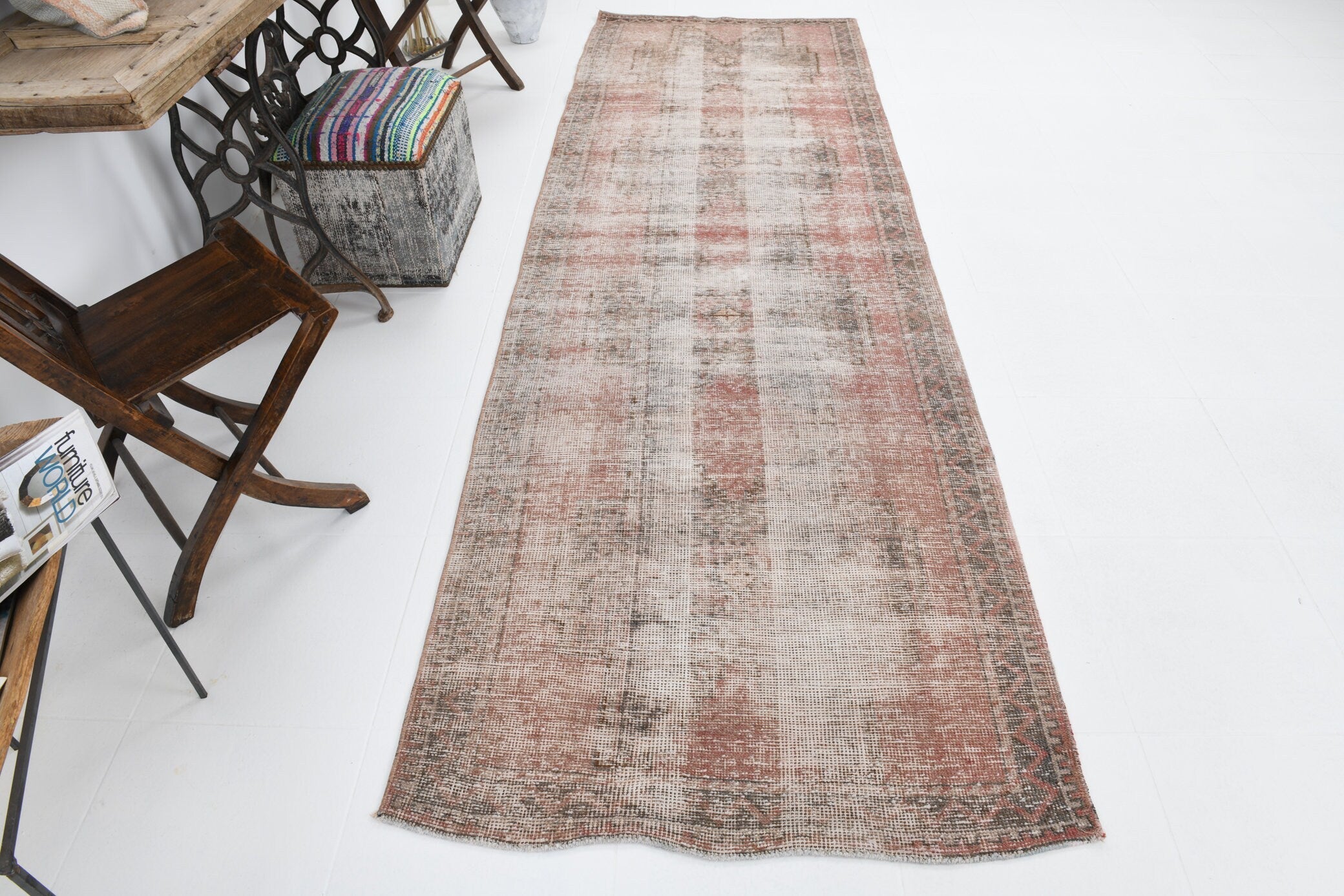 Vintage Runner Rug 3'6" x 10'10" ft