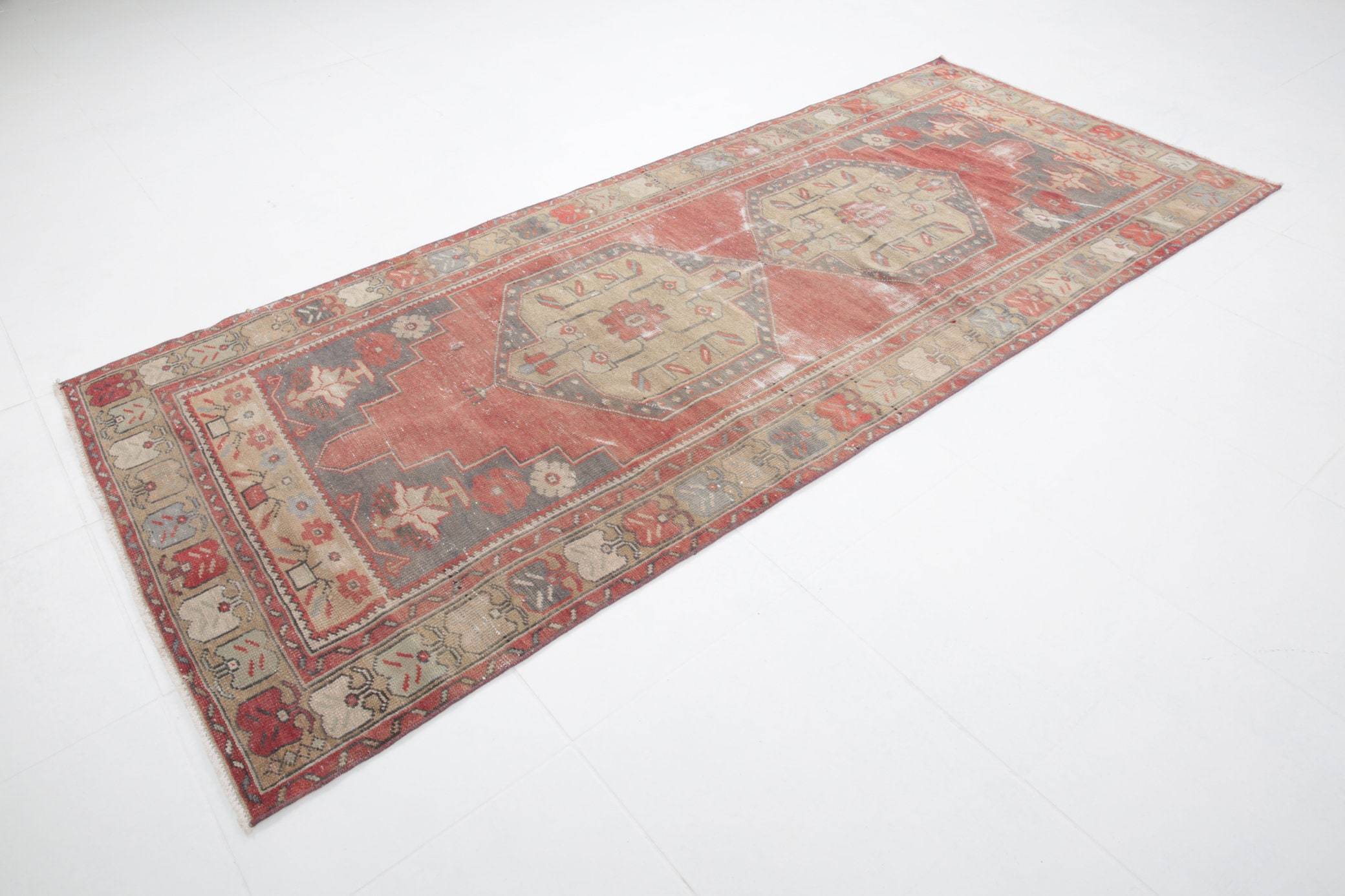 3' x 8' Vintage rug, Cotton Vintage rug, Entryway-Hallway Vintage rug, Kitchen-Dining Vintage rug, Living Room Vintage rug, Nursery Vintage rug, Office Vintage rug, Oriental Vintage rug, Red Vintage rug, Rustic-Primitive Vintage rug, Vintage, Wool Vintage rug, Vintage rug