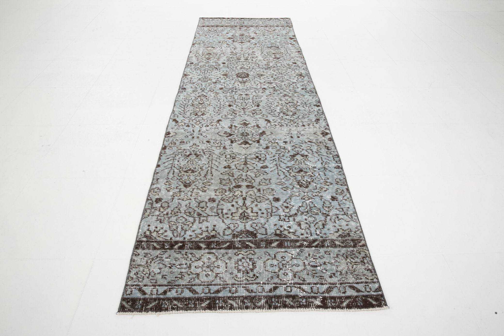 2' x 8' Vintage rug, Blue Vintage rug, Cotton Vintage rug, Country-Farmhouse Vintage rug, Dorm Vintage rug, Entryway-Hallway Vintage rug, Kitchen-Dining Vintage rug, Living Room Vintage rug, Nursery Vintage rug, Plants-Trees Vintage rug, Vintage Runner, Wool Vintage rug, Vintage rug
