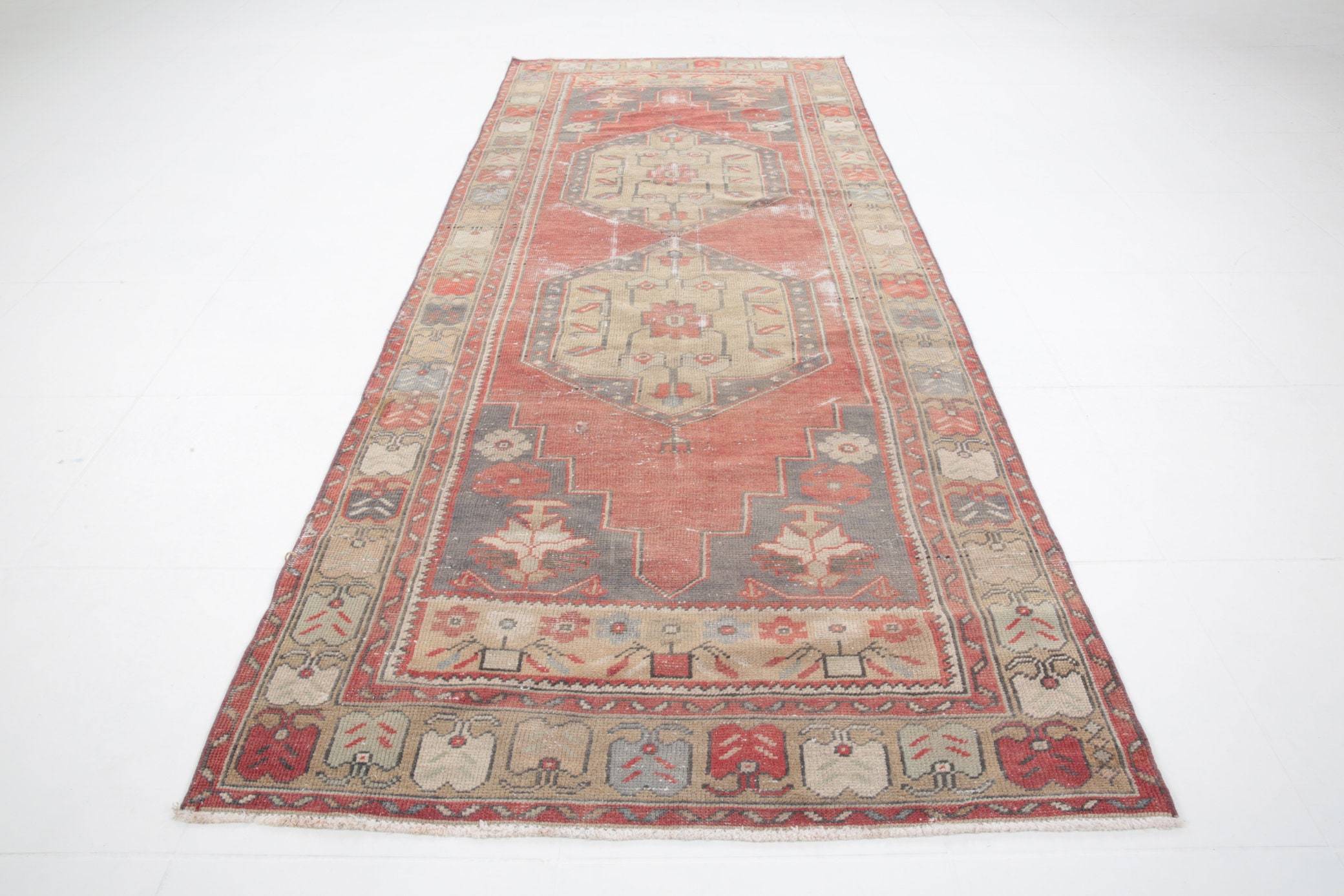 3' x 8' Vintage rug, Cotton Vintage rug, Entryway-Hallway Vintage rug, Kitchen-Dining Vintage rug, Living Room Vintage rug, Nursery Vintage rug, Office Vintage rug, Oriental Vintage rug, Red Vintage rug, Rustic-Primitive Vintage rug, Vintage, Wool Vintage rug, Vintage rug