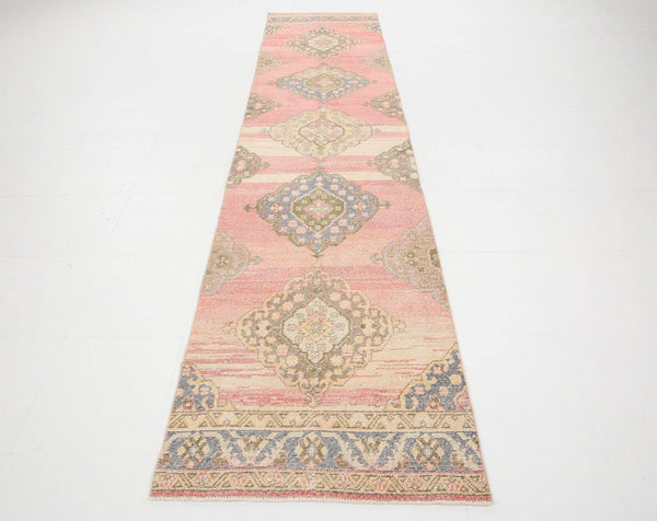 2' x 12' Vintage rug, Cotton Vintage rug, Entryway-Hallway Vintage rug, Kids Vintage rug, Kitchen-Dining Vintage rug, Living Room Vintage rug, Office Vintage rug, Pink Vintage rug, Rustic-Primitive Vintage rug, Southwestern Vintage rug, Vintage Runner, Wool Vintage rug, Vintage rug