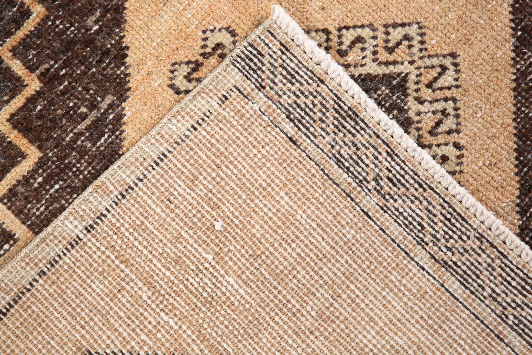 3' x 11' Vintage rug, Brown Vintage rug, Cotton Vintage rug, Country-Farmhouse Vintage rug, Dorm Vintage rug, Entryway-Hallway Vintage rug, Kitchen-Dining Vintage rug, Living Room Vintage rug, Office Vintage rug, Southwestern Vintage rug, Vintage Runner, Wool Vintage rug, Vintage rug