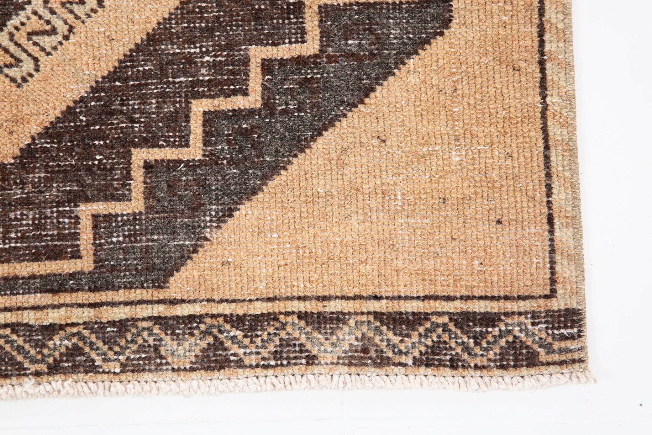 3' x 11' Vintage rug, Brown Vintage rug, Cotton Vintage rug, Country-Farmhouse Vintage rug, Dorm Vintage rug, Entryway-Hallway Vintage rug, Kitchen-Dining Vintage rug, Living Room Vintage rug, Office Vintage rug, Southwestern Vintage rug, Vintage Runner, Wool Vintage rug, Vintage rug