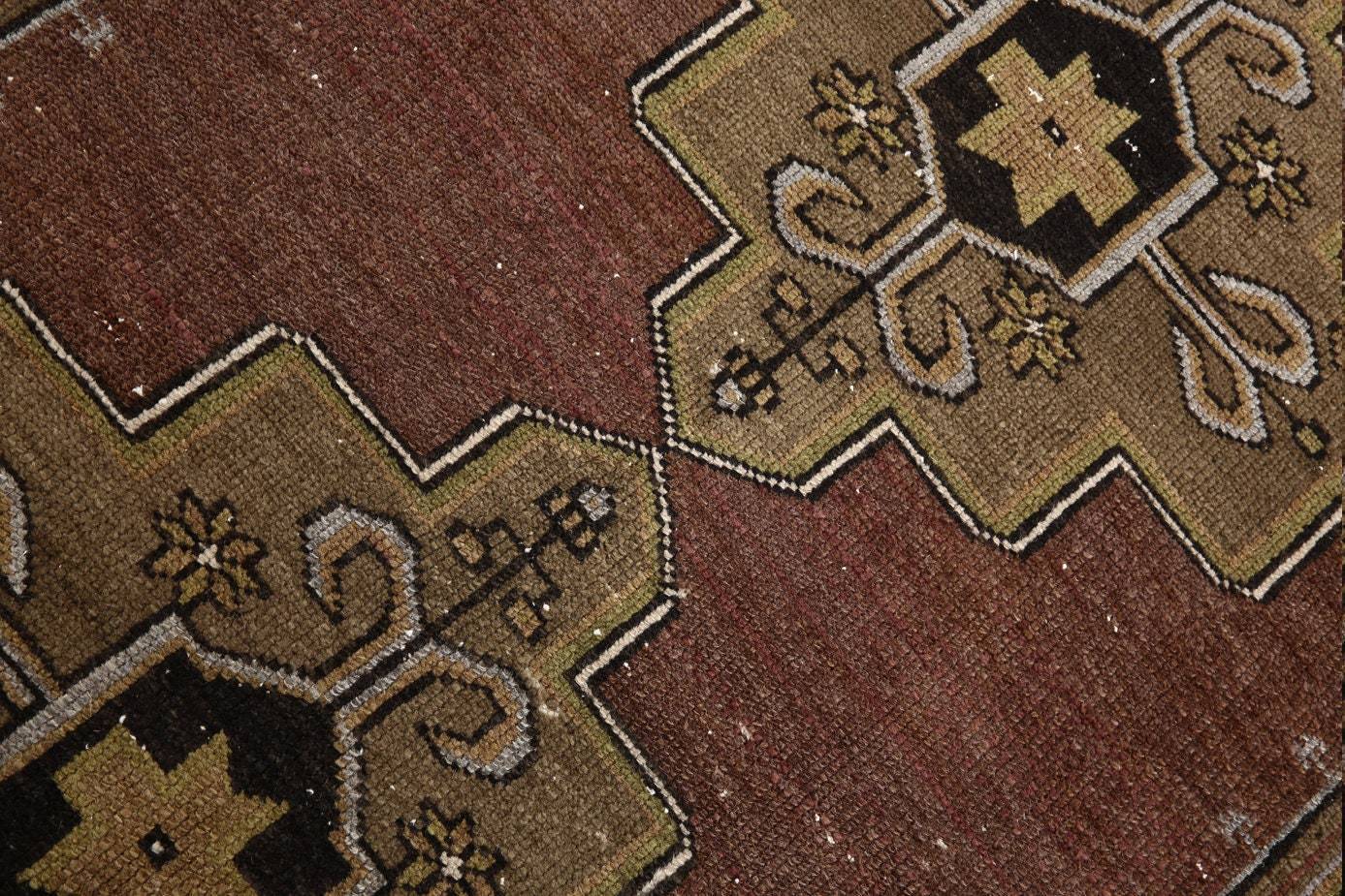3' x 6' Vintage rug, Brown Vintage rug, Cotton Vintage rug, Kids Vintage rug, Kitchen-Dining Vintage rug, Living Room Vintage rug, Nursery Vintage rug, Office Vintage rug, Rustic-Primitive Vintage rug, Southwestern Vintage rug, Vintage, Wool Vintage rug, Vintage rug
