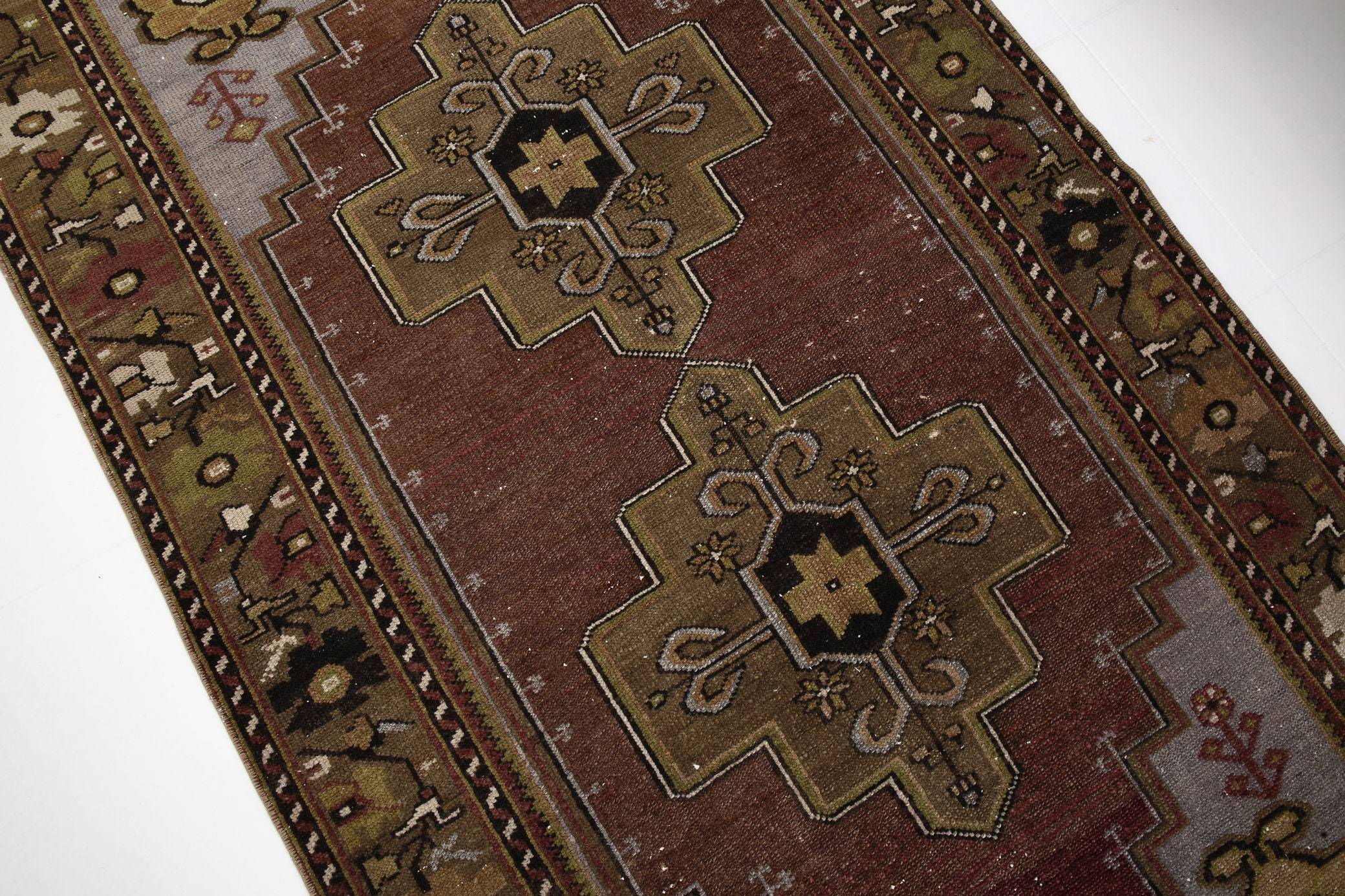 3' x 6' Vintage rug, Brown Vintage rug, Cotton Vintage rug, Kids Vintage rug, Kitchen-Dining Vintage rug, Living Room Vintage rug, Nursery Vintage rug, Office Vintage rug, Rustic-Primitive Vintage rug, Southwestern Vintage rug, Vintage, Wool Vintage rug, Vintage rug