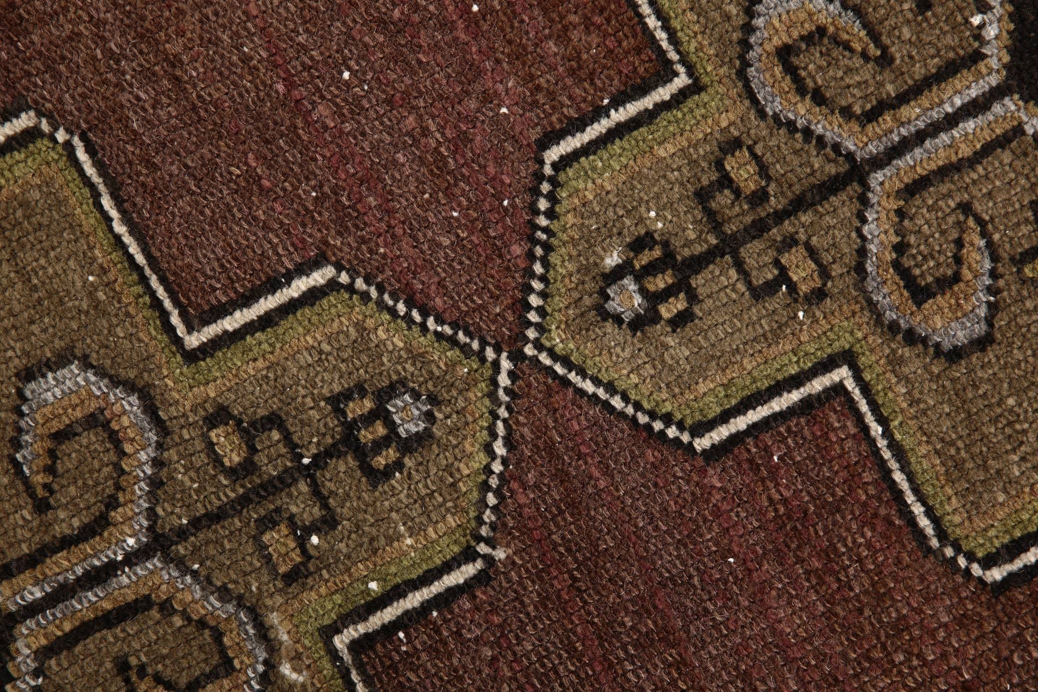 3' x 6' Vintage rug, Brown Vintage rug, Cotton Vintage rug, Kids Vintage rug, Kitchen-Dining Vintage rug, Living Room Vintage rug, Nursery Vintage rug, Office Vintage rug, Rustic-Primitive Vintage rug, Southwestern Vintage rug, Vintage, Wool Vintage rug, Vintage rug