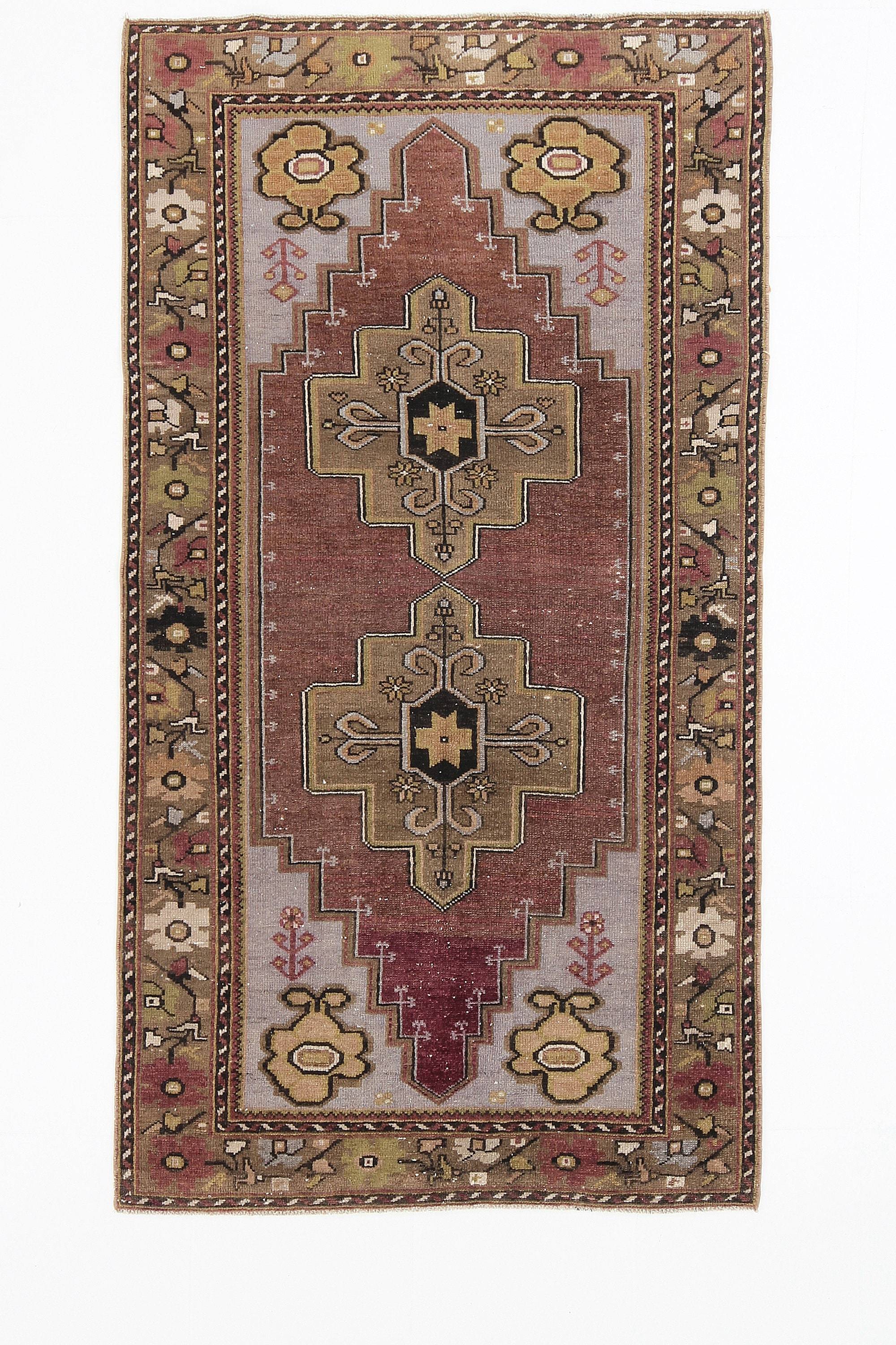 3' x 6' Vintage rug, Brown Vintage rug, Cotton Vintage rug, Kids Vintage rug, Kitchen-Dining Vintage rug, Living Room Vintage rug, Nursery Vintage rug, Office Vintage rug, Rustic-Primitive Vintage rug, Southwestern Vintage rug, Vintage, Wool Vintage rug, Vintage rug