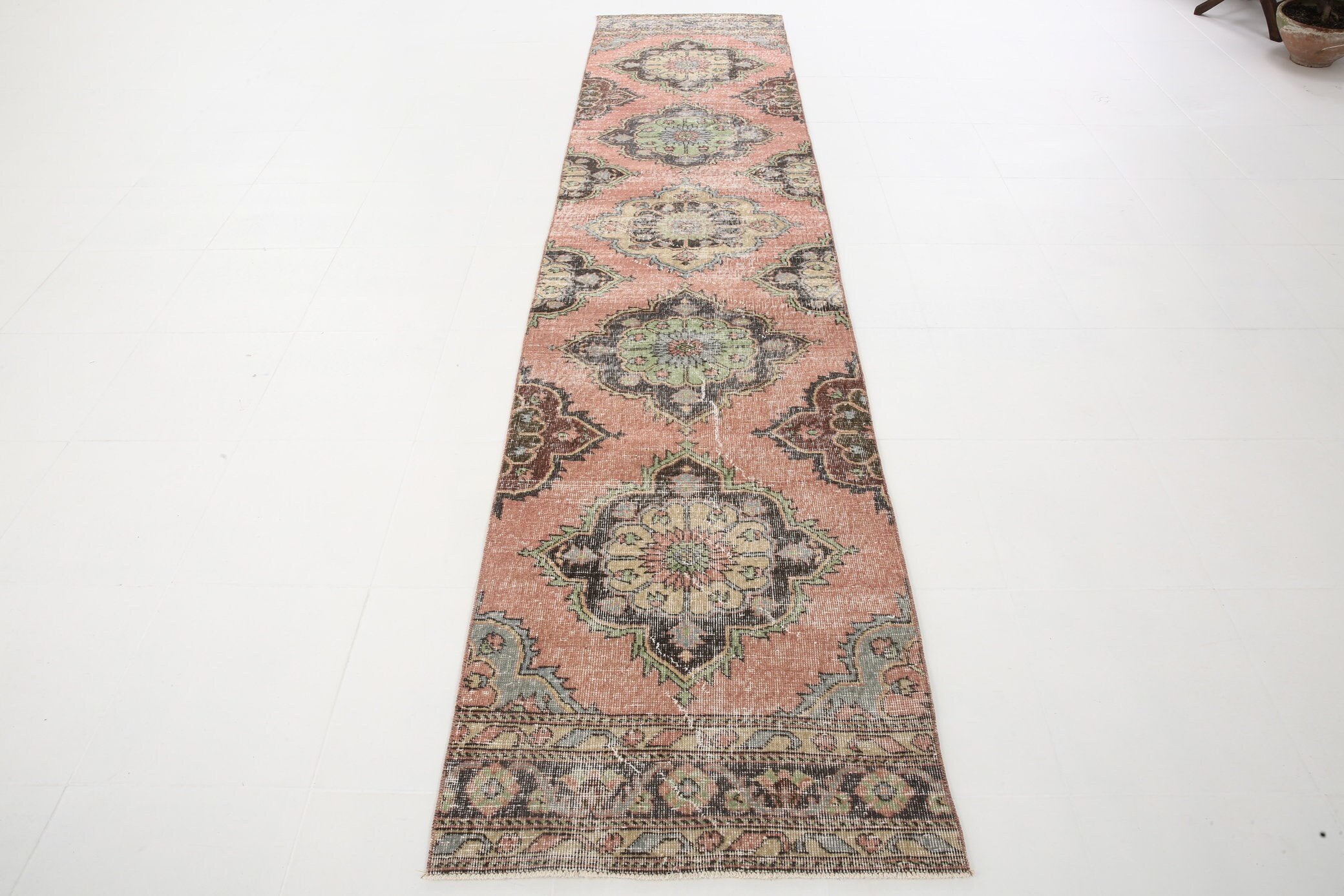 2' x 11' Pink Turkish Vintage Runner Rug  |  RugReform
