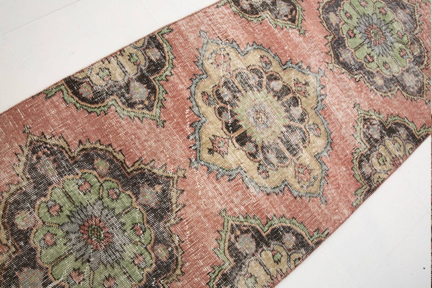2' x 11' Pink Turkish Vintage Runner Rug  |  RugReform