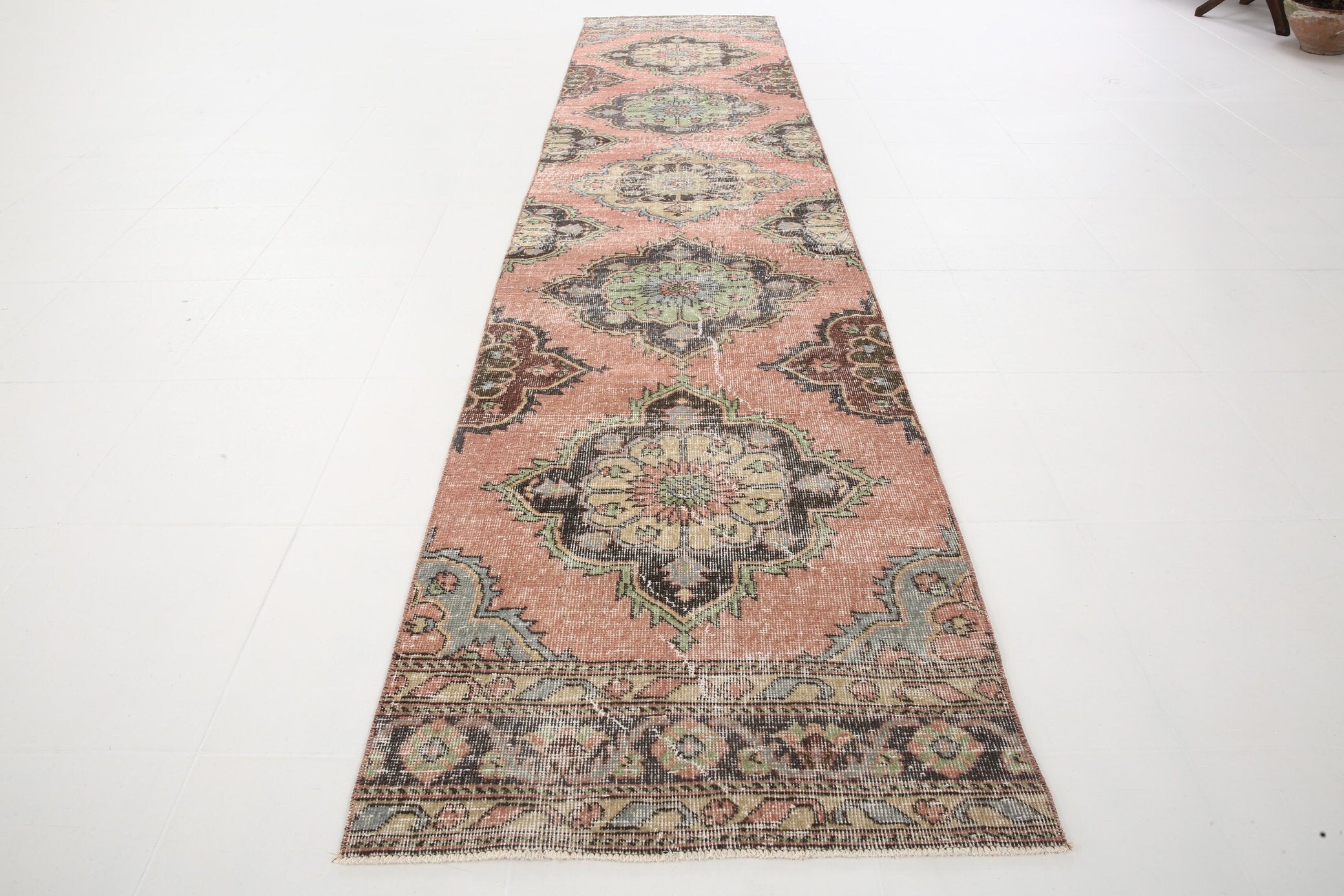 2' x 11' Pink Turkish Vintage Runner Rug  |  RugReform