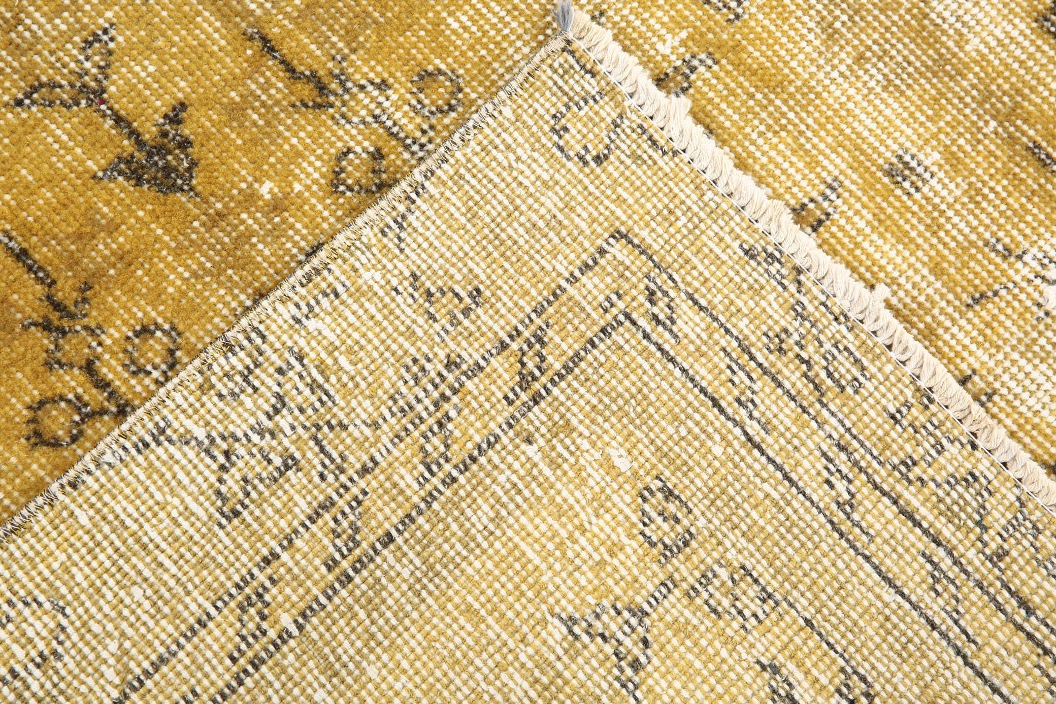 7' x 10' Vintage rug, Cotton Vintage rug, Dorm Vintage rug, Floral Vintage rug, Kids Vintage rug, Kitchen-Dining Vintage rug, Living Room Vintage rug, Office Vintage rug, Overdyed Vintage rug, Vintage Vintage rug, Wool, Yellow-Gold Vintage rug, Vintage rug