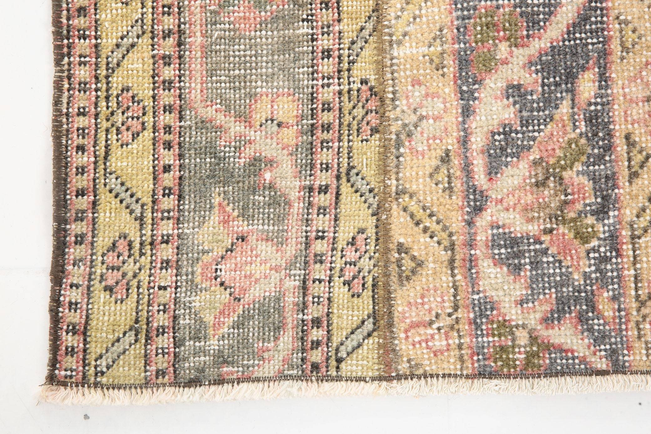 2' x 8' Yellow-Gold Turkish Vintage Runner Rug  |  RugReform