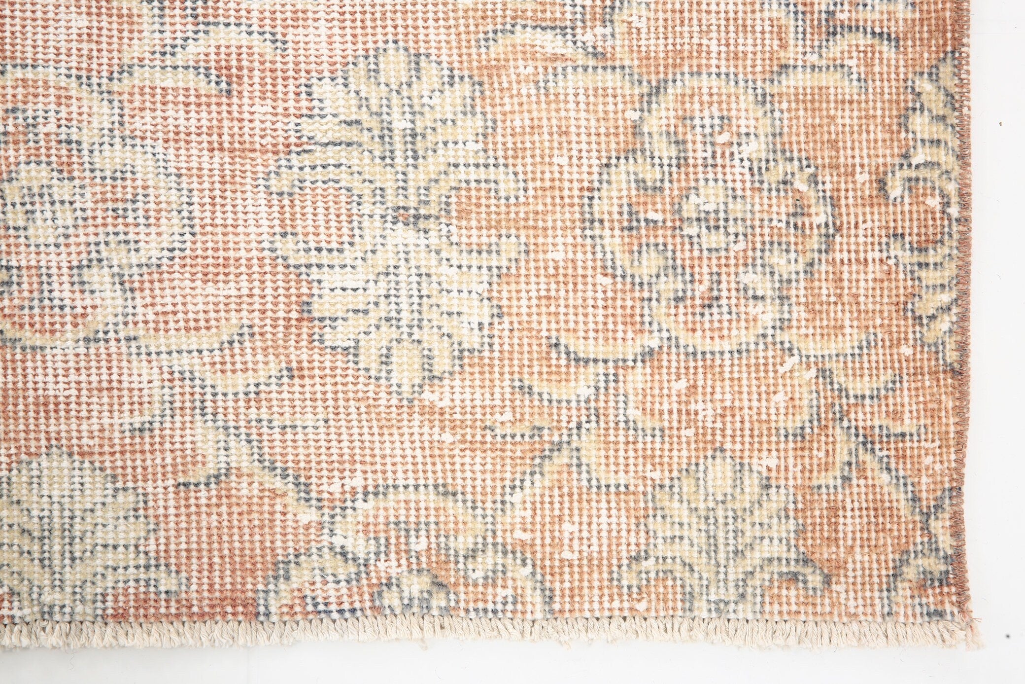 7' x 11' Vintage rug, Abstract Vintage rug, Cotton Vintage rug, Dorm Vintage rug, Kids Vintage rug, Kitchen-Dining Vintage rug, Living Room Vintage rug, Office Vintage rug, Orange Vintage rug, Rustic-Primitive Vintage rug, Vintage, Wool Vintage rug, Vintage rug