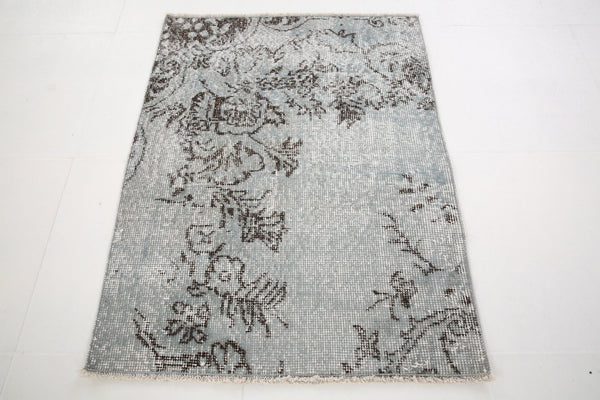 2' x 2' Black-Gray Turkish Vintage Runner Rug  |  RugReform