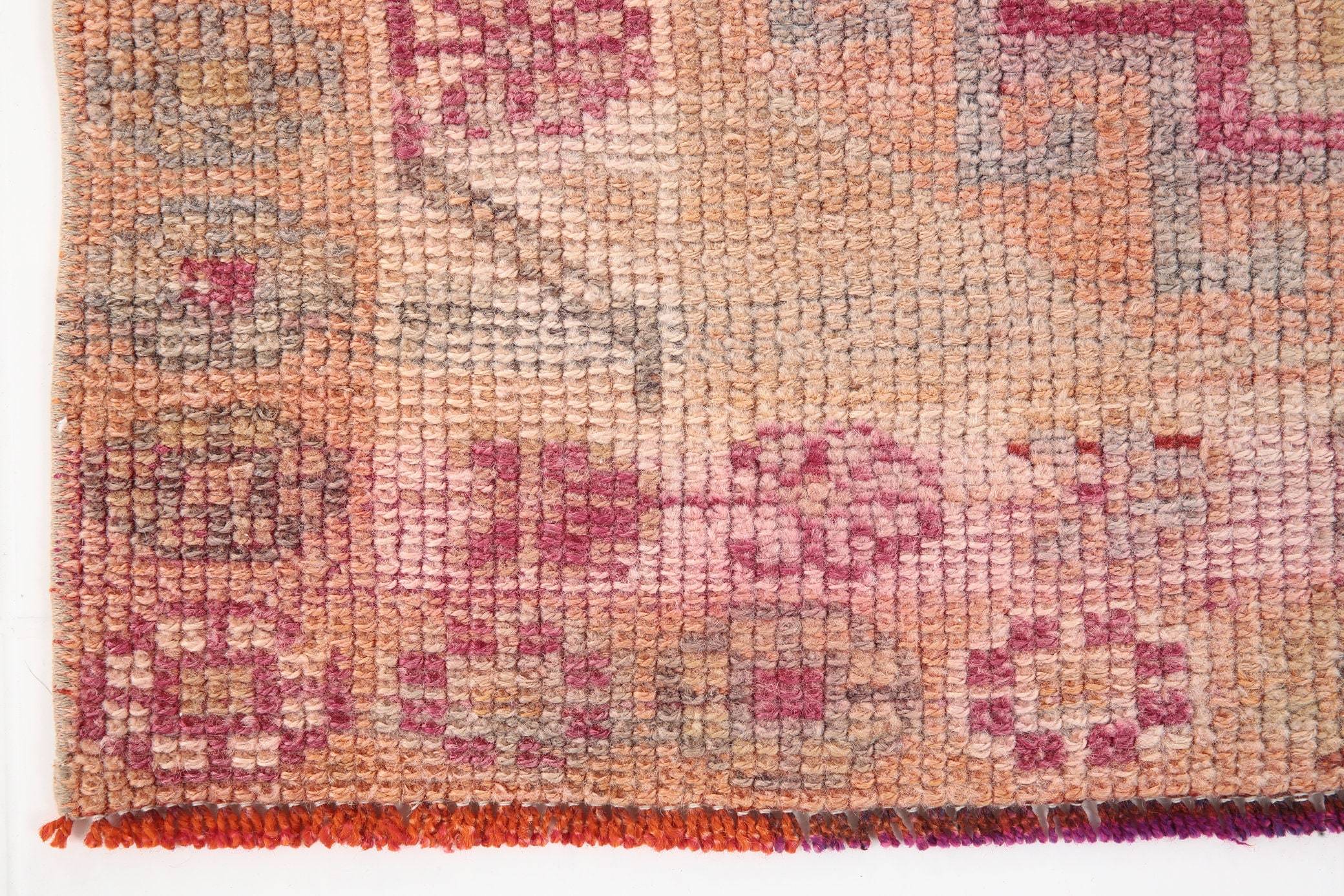 2' x 12' Pink Turkish Vintage Herki Rug  |  RugReform
