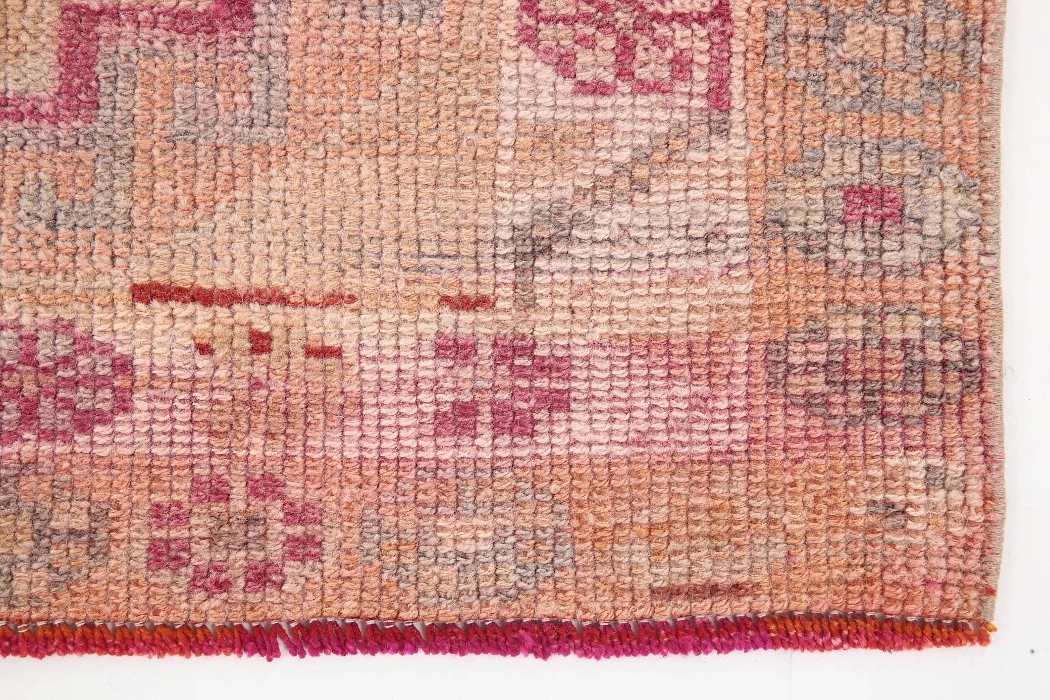 2' x 12' Pink Turkish Vintage Herki Rug  |  RugReform