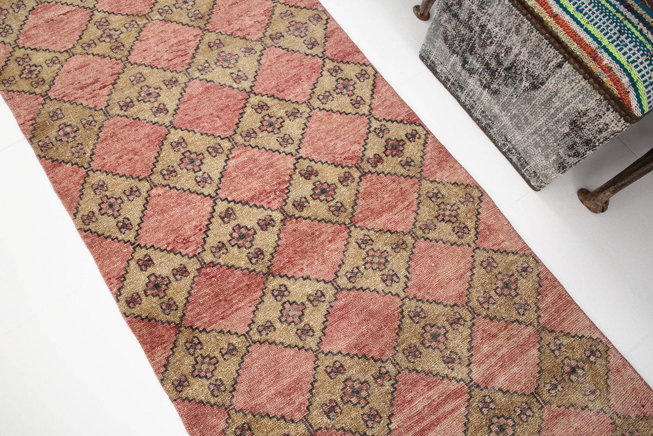 2' x 12' Vintage rug, Cotton Vintage rug, Entryway-Hallway Vintage rug, Geometric Vintage rug, Kitchen-Dining Vintage rug, Laundry Vintage rug, Living Room Vintage rug, Office Vintage rug, Red Vintage rug, Rustic-Primitive Vintage rug, Vintage Runner, Wool Vintage rug, Vintage rug