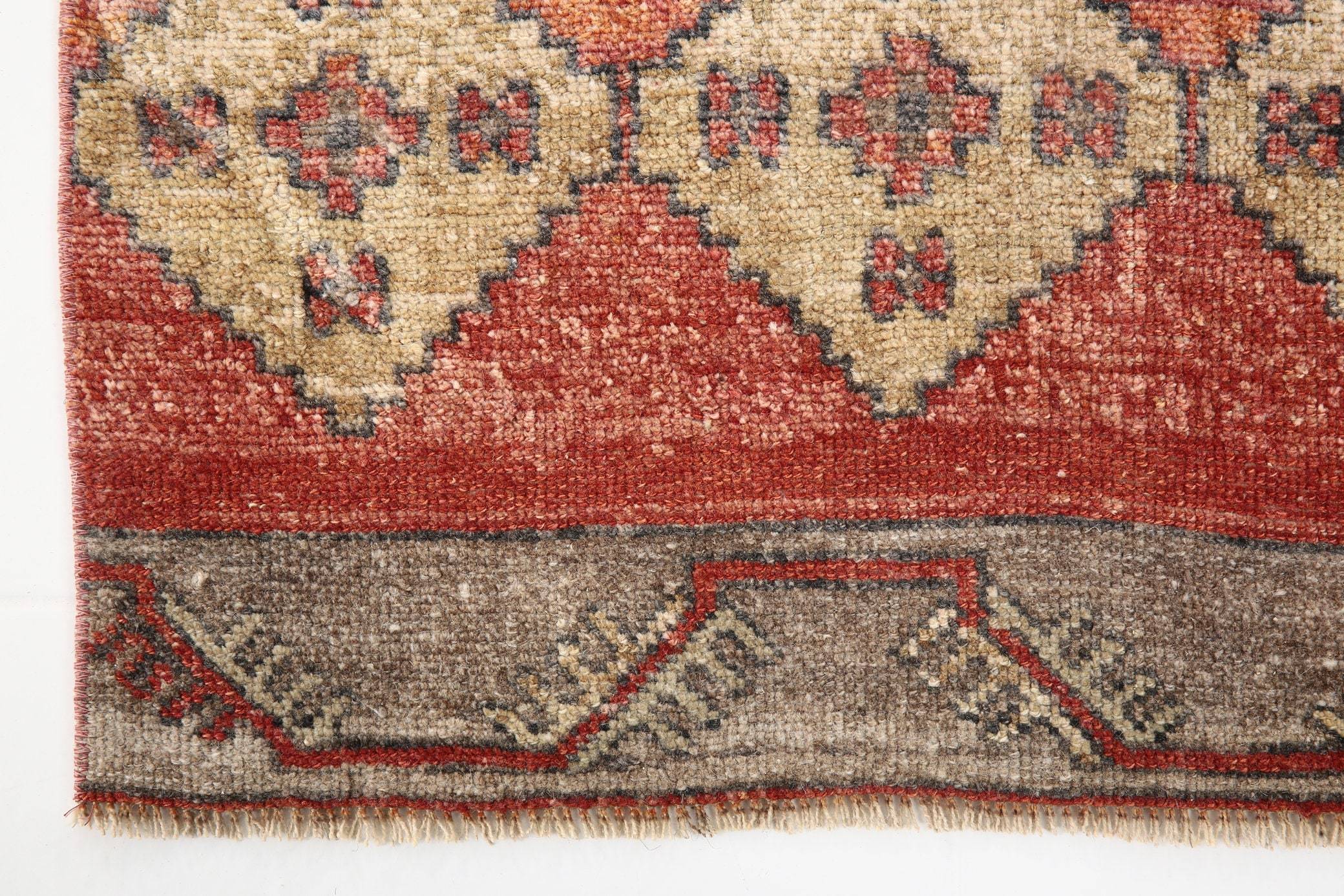 2' x 12' Vintage rug, Cotton Vintage rug, Entryway-Hallway Vintage rug, Geometric Vintage rug, Kitchen-Dining Vintage rug, Laundry Vintage rug, Living Room Vintage rug, Office Vintage rug, Red Vintage rug, Rustic-Primitive Vintage rug, Vintage Runner, Wool Vintage rug, Vintage rug