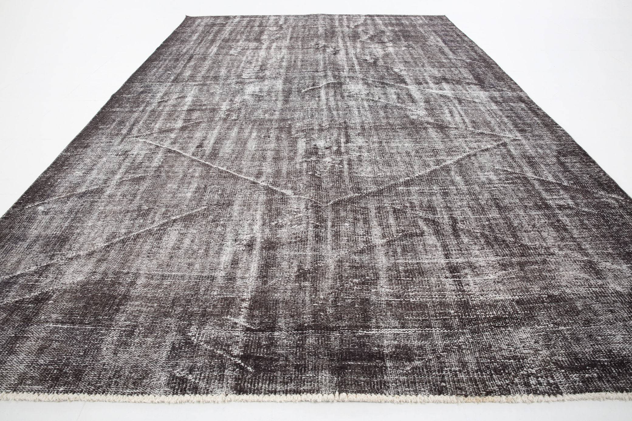 7' x 10' Black-Gray Turkish Vintage Rug  |  RugReform