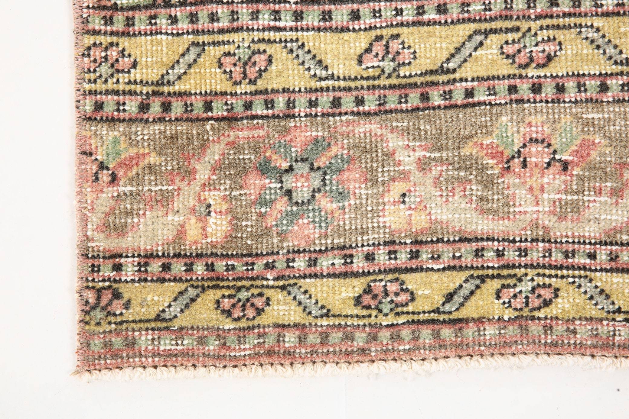 2' x 12' Vintage rug, Cotton Vintage rug, Dorm Vintage rug, Entryway-Hallway Vintage rug, Kitchen-Dining Vintage rug, Living Room Vintage rug, Office Vintage rug, Pink Vintage rug, Scandinavian Vintage rug, Southwestern Vintage rug, Vintage Runner, Wool Vintage rug, Vintage rug