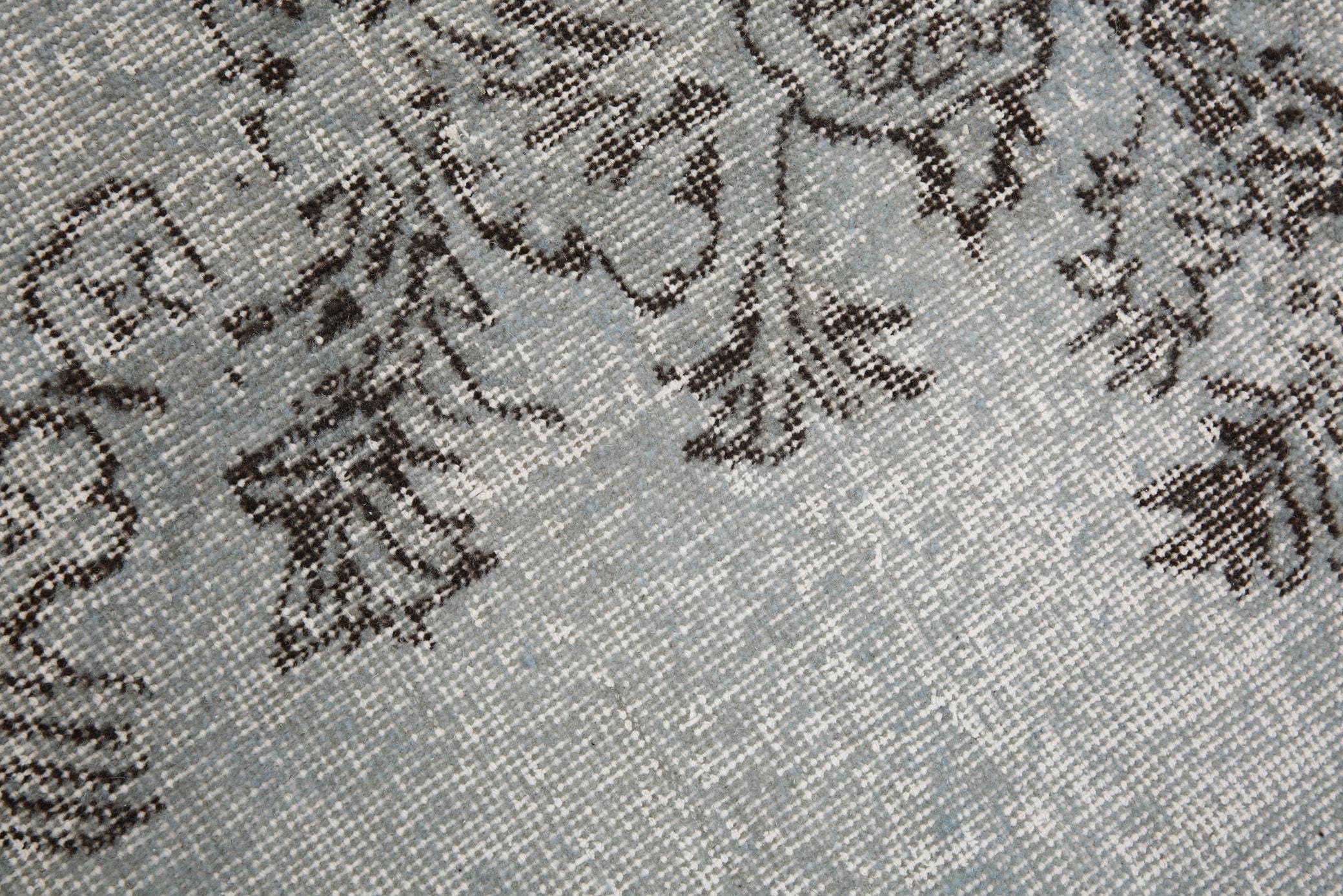 2' x 2' Black-Gray Turkish Vintage Runner Rug  |  RugReform