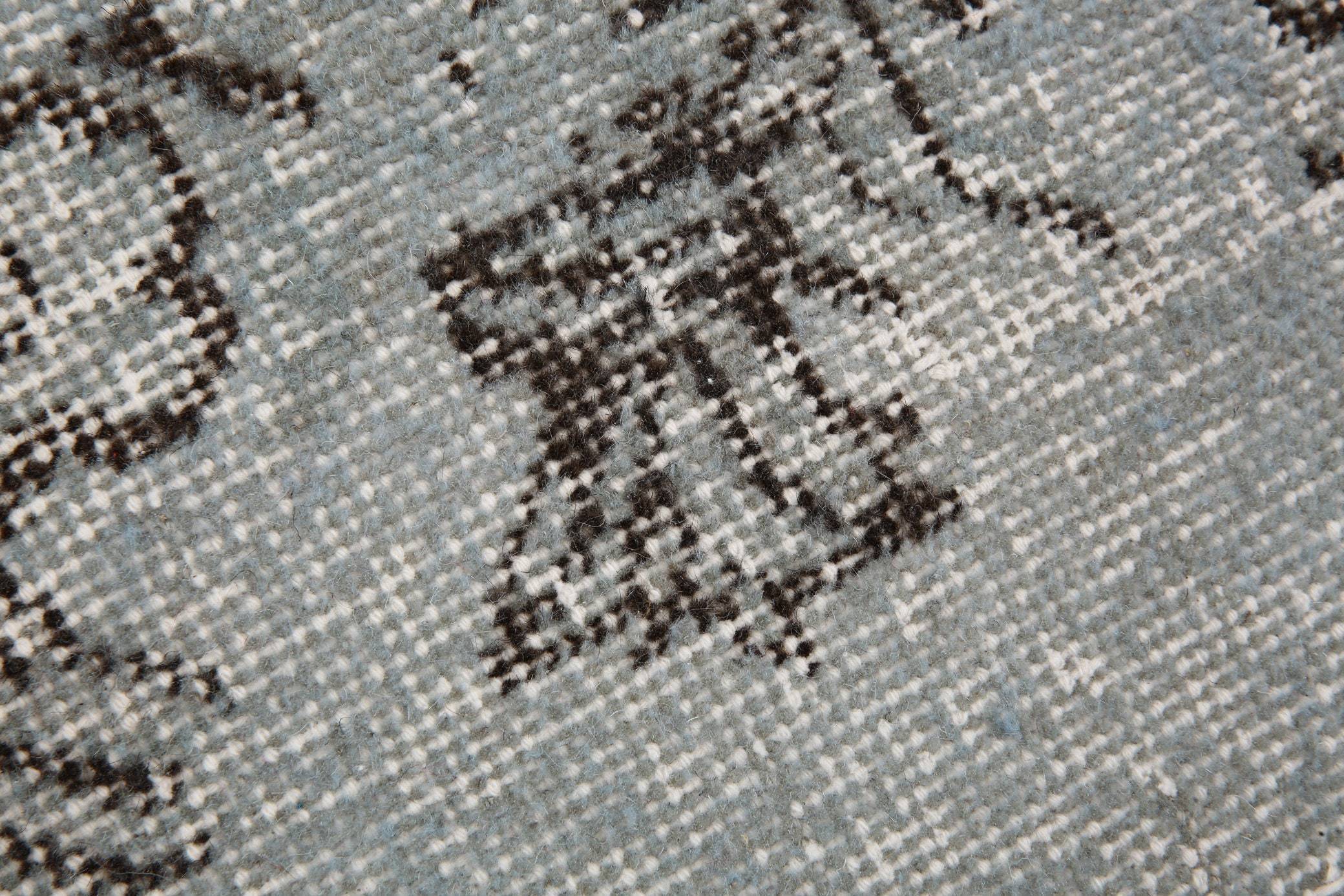 2' x 2' Black-Gray Turkish Vintage Runner Rug  |  RugReform