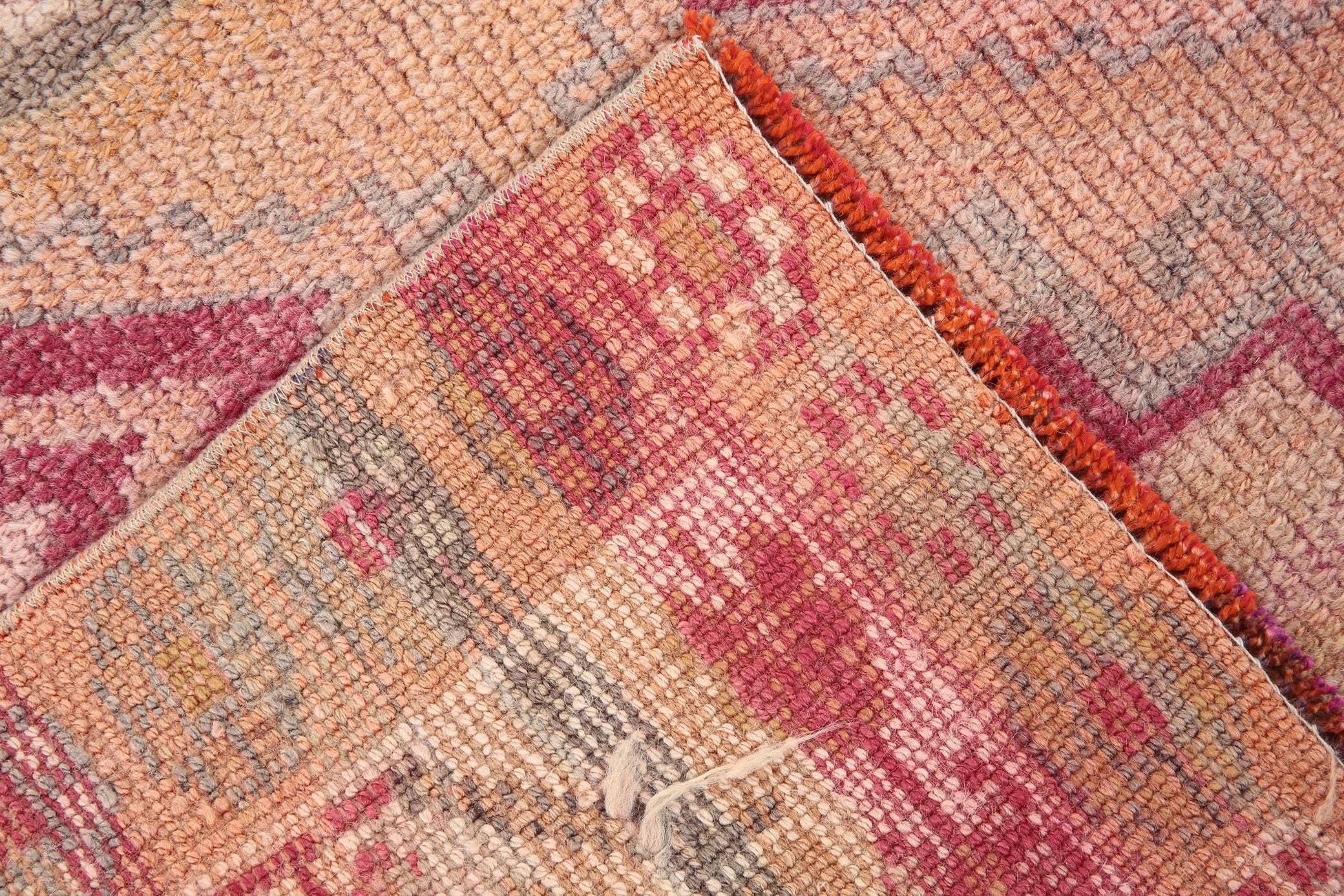 2' x 12' Pink Turkish Vintage Herki Rug  |  RugReform