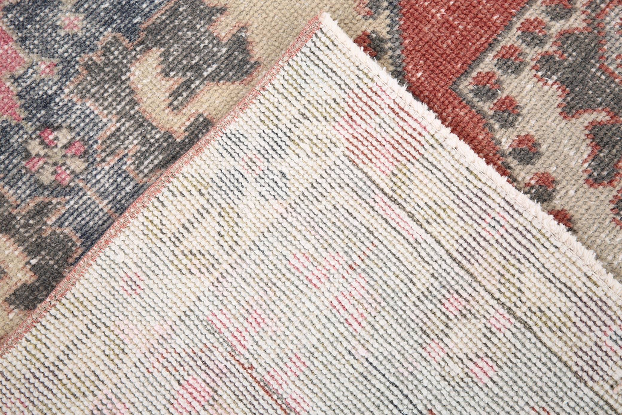 3' x 7' Vintage rug, Cotton Vintage rug, Kids Vintage rug, Kitchen-Dining Vintage rug, Laundry Vintage rug, Living Room Vintage rug, Office Vintage rug, Oriental Vintage rug, Red Vintage rug, Rustic-Primitive Vintage rug, Vintage, Wool Vintage rug, Vintage rug