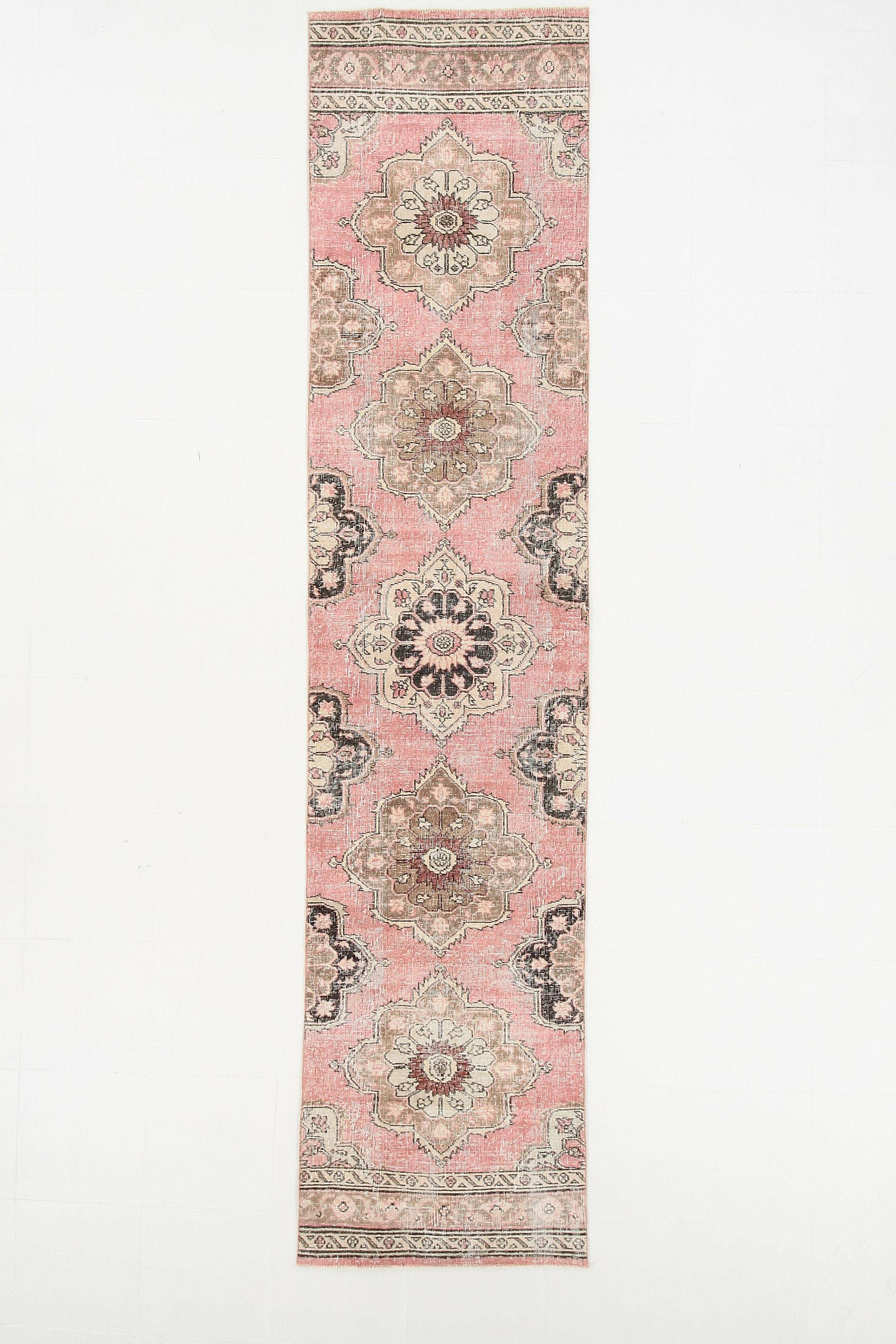 2' x 12' Vintage rug, Bedroom Vintage rug, Cotton Vintage rug, Entryway-Hallway Vintage rug, Kitchen-Dining Vintage rug, Living Room Vintage rug, Office Vintage rug, Pink Vintage rug, Retro Vintage rug, Southwestern Vintage rug, Vintage Runner, Wool Vintage rug, Vintage rug