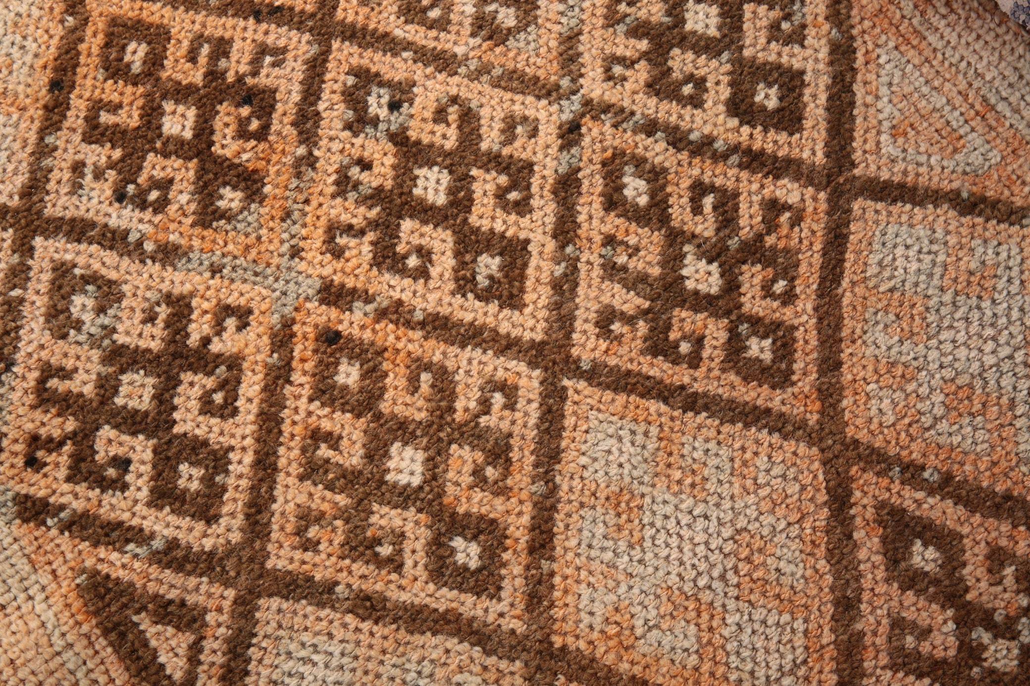 2' x 12' Brown Turkish Vintage Herki Rug  |  RugReform