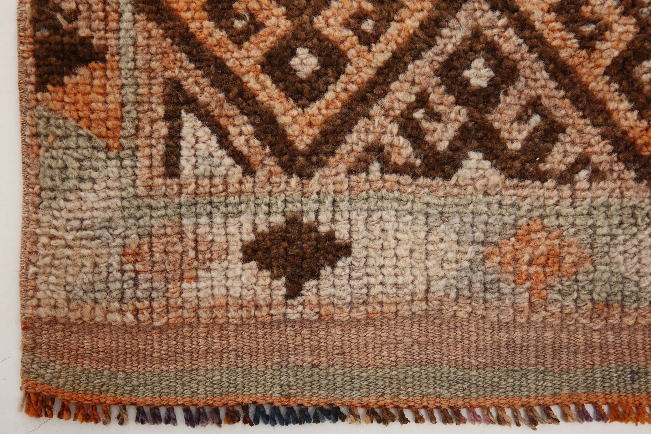 2' x 12' Brown Turkish Vintage Herki Rug  |  RugReform
