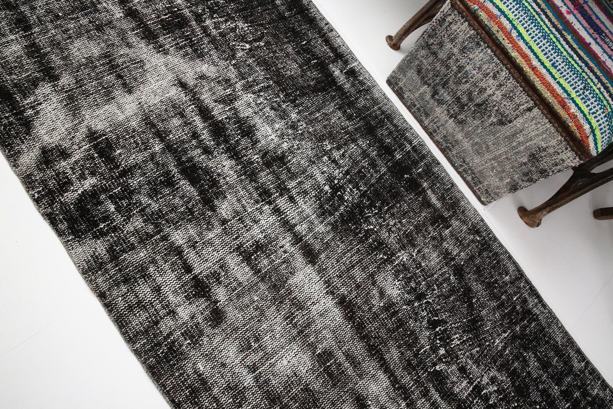 2' x 9' Vintage rug, Bedroom Vintage rug, Black-Gray Vintage rug, Cotton Vintage rug, Country-Farmhouse Vintage rug, Entryway-Hallway Vintage rug, Kitchen-Dining Vintage rug, Living Room Vintage rug, Office Vintage rug, Solid Vintage rug, Vintage Runner, Wool Vintage rug, Vintage rug