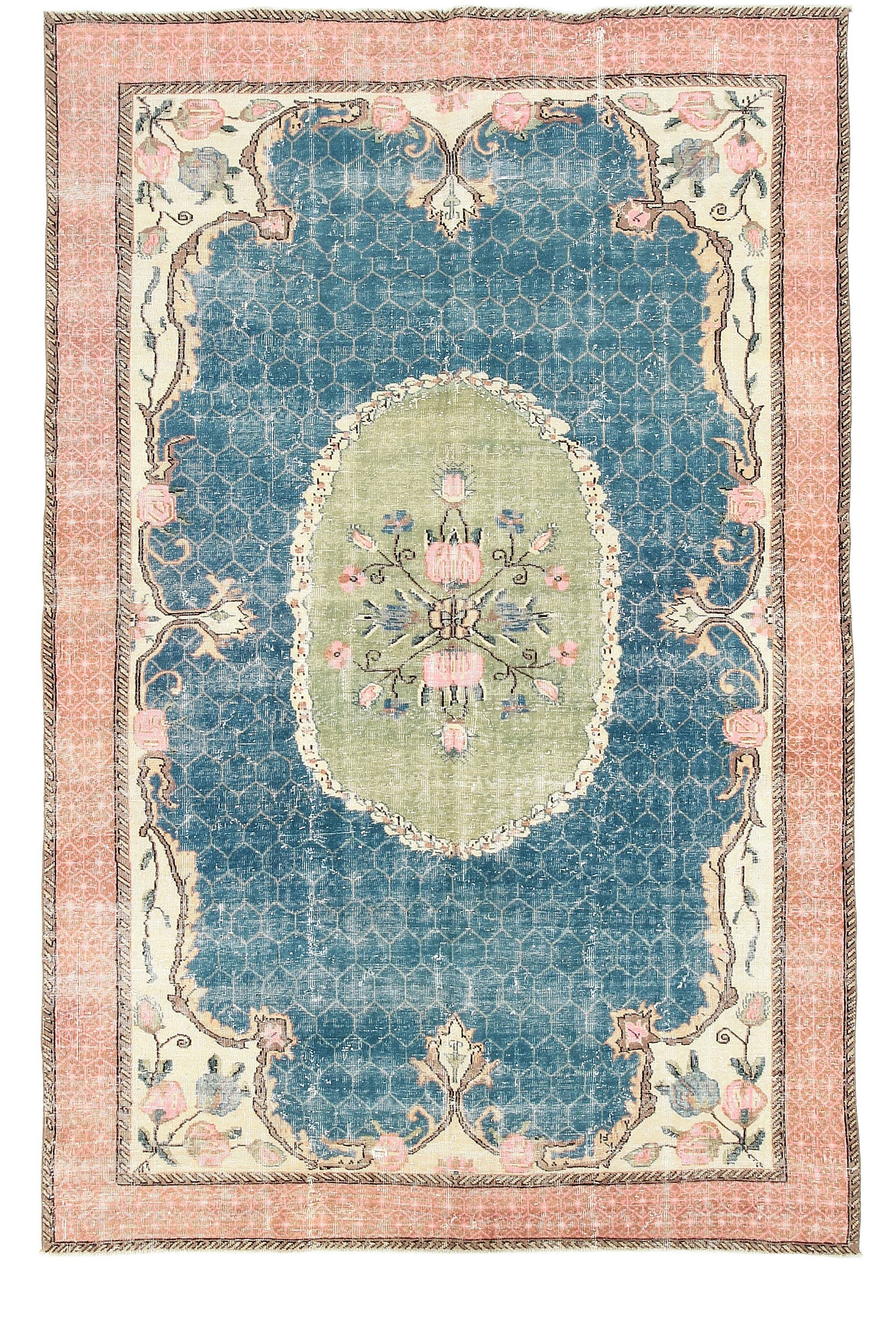 6' x 10' Vintage rug, Bedroom Vintage rug, Blue Vintage rug, Bohemian-Eclectic Vintage rug, Cotton Vintage rug, Floral Vintage rug, Kitchen-Dining Vintage rug, Living Room Vintage rug, Nursery Vintage rug, Office Vintage rug, Vintage, Wool Vintage rug, Vintage rug