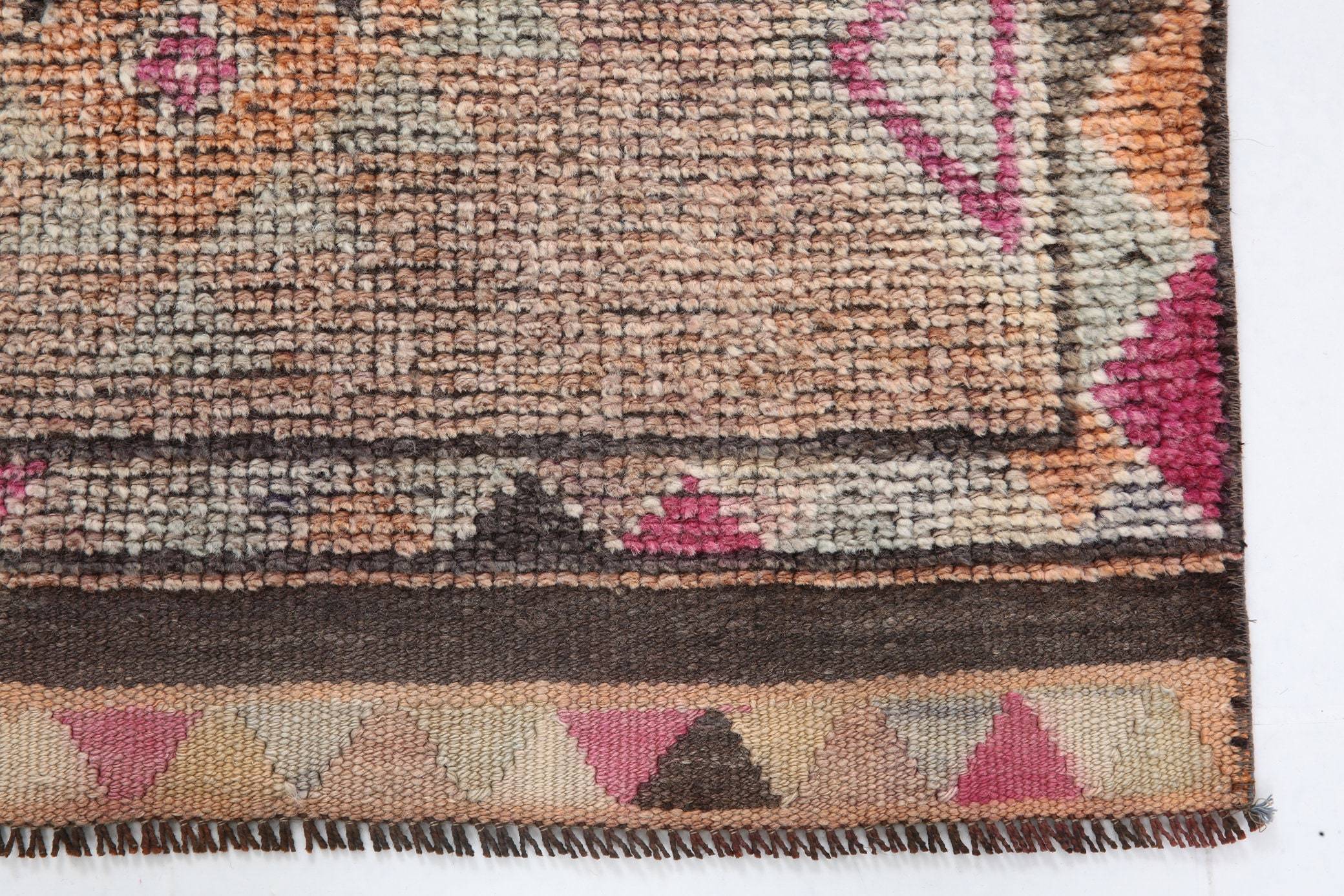 2' x 12' Vintage rug, Bedroom Vintage rug, Bohemian-Eclectic Vintage rug, Cotton Vintage rug, Entryway-Hallway Vintage rug, Kitchen-Dining Vintage rug, Living Room Vintage rug, Office Vintage rug, Pink Vintage rug, Southwestern Vintage rug, Vintage Herki, Wool Vintage rug, Vintage rug