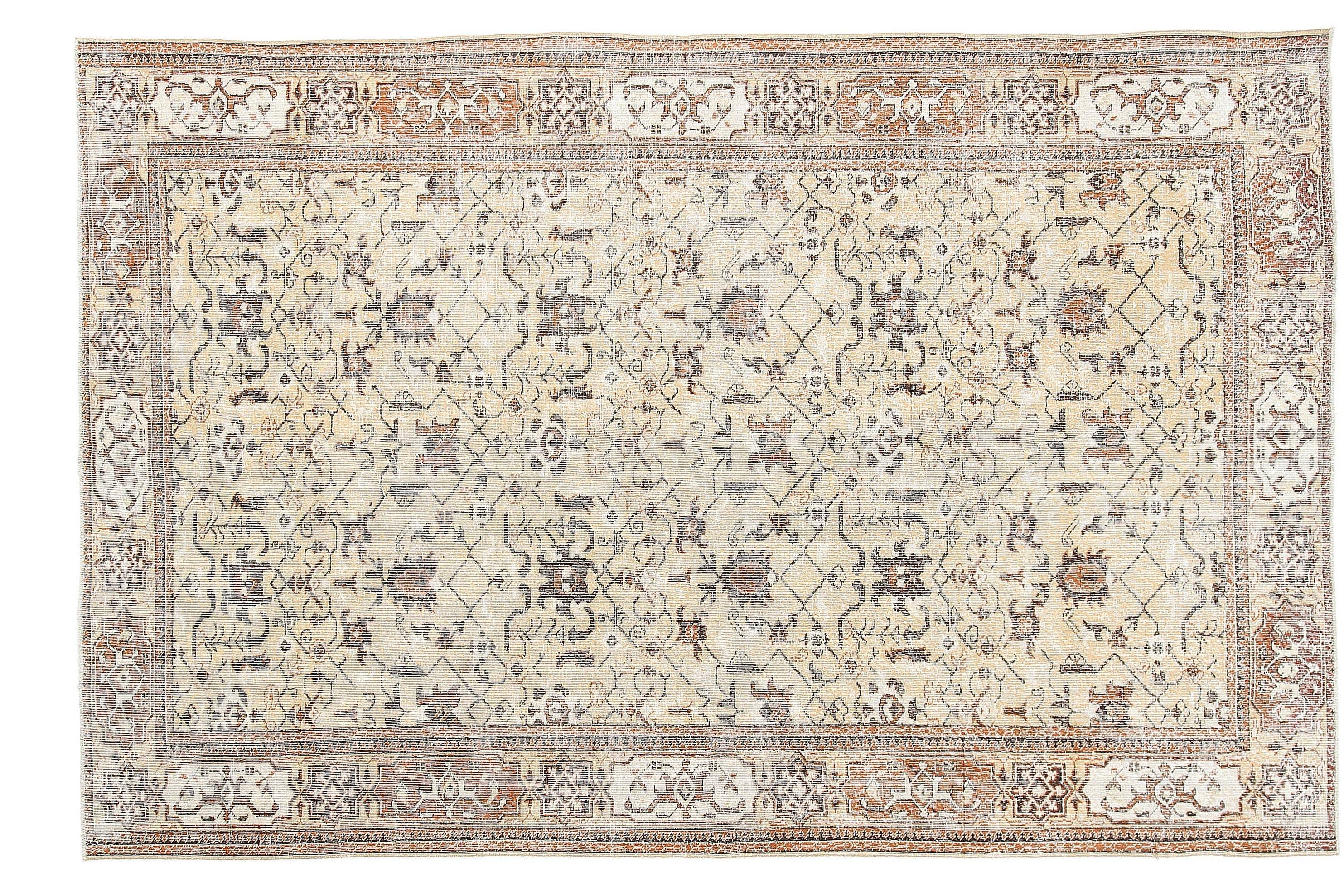 6' x 10' Vintage rug, Abstract Vintage rug, Bedroom Vintage rug, Bohemian-Eclectic Vintage rug, Cotton Vintage rug, Kitchen-Dining Vintage rug, Laundry Vintage rug, Living Room Vintage rug, Office Vintage rug, Tan-Ivory Vintage rug, Vintage, Wool Vintage rug, Vintage rug