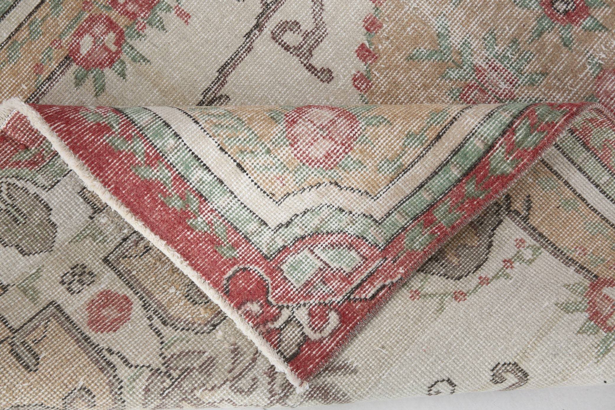 3' x 6' Tan-Ivory Turkish Vintage Rug  |  RugReform