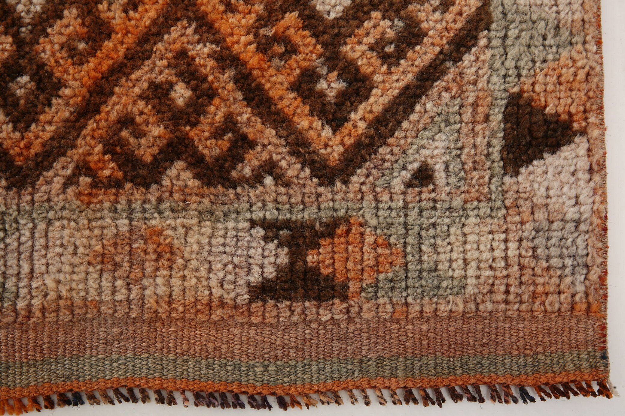 2' x 12' Brown Turkish Vintage Herki Rug  |  RugReform