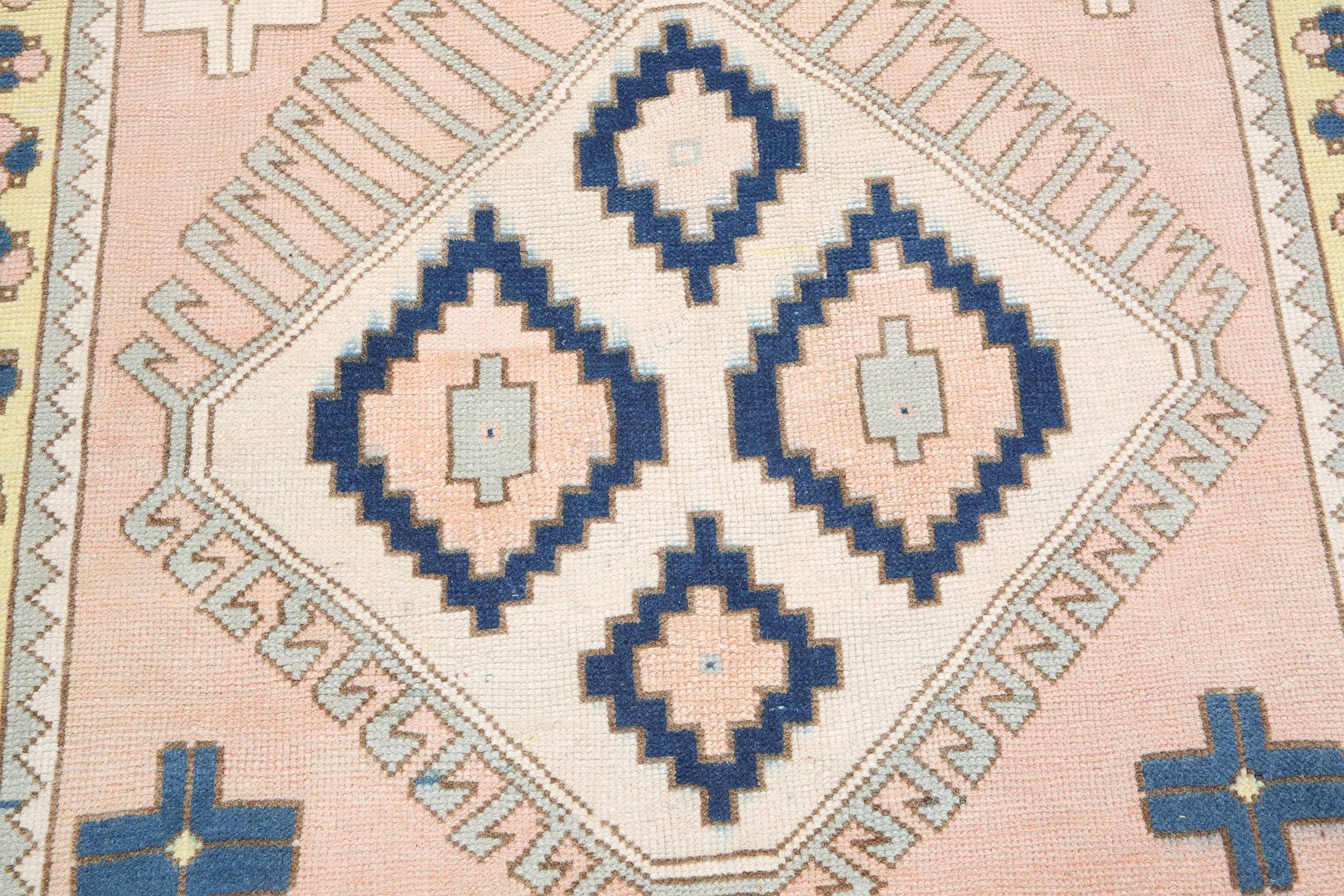 4' x 7' Vintage rug, Blue Vintage rug, Cotton Vintage rug, Kids Vintage rug, Kitchen-Dining Vintage rug, Living Room Vintage rug, Nursery Vintage rug, Office Vintage rug, Scandinavian Vintage rug, Southwestern Vintage rug, Vintage, Wool Vintage rug, Vintage rug