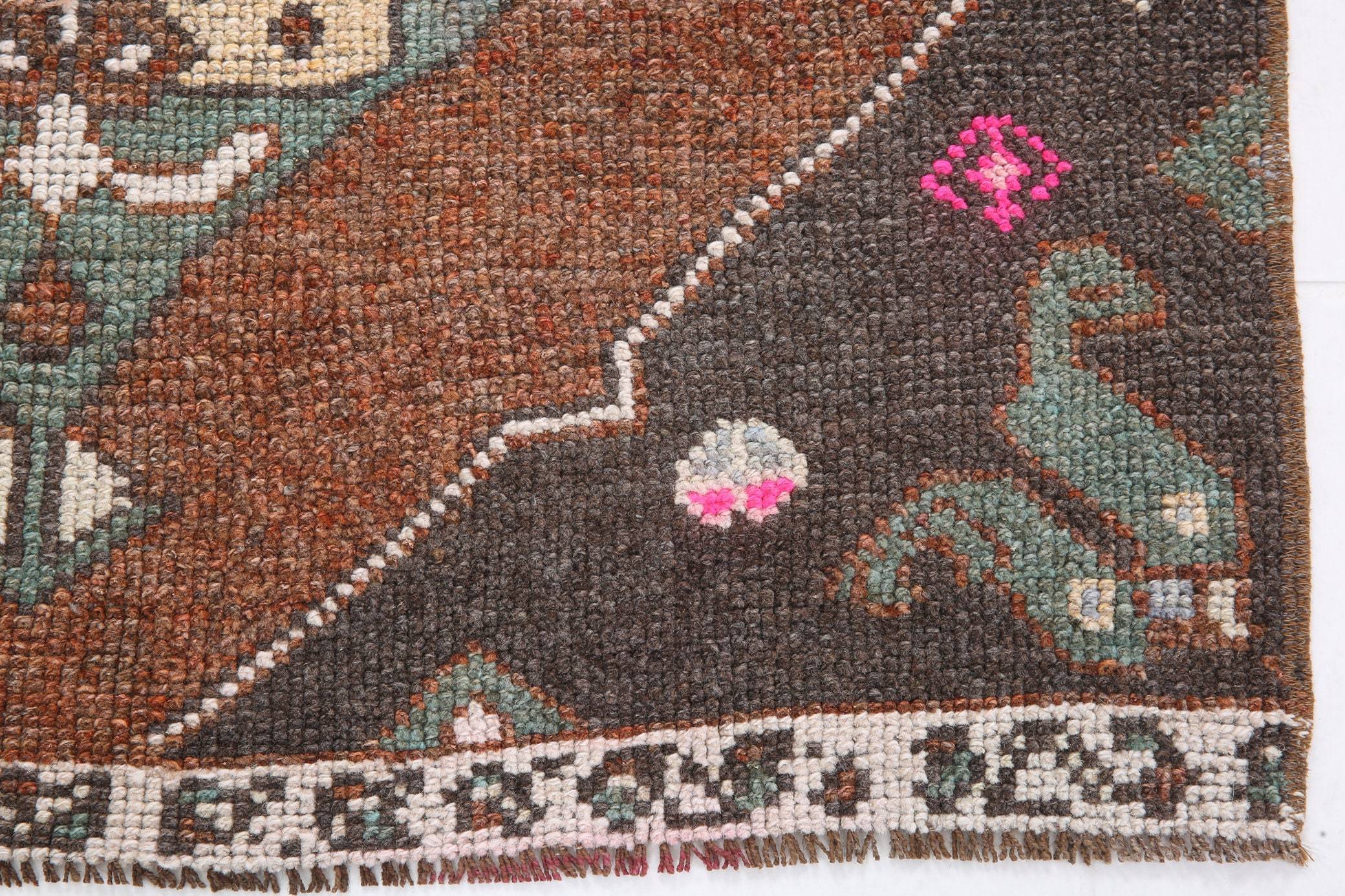 3' x 10' Vintage rug, Bedroom Vintage rug, Bohemian-Eclectic Vintage rug, Brown Vintage rug, Cotton Vintage rug, Entryway-Hallway Vintage rug, Geometric Vintage rug, Kitchen-Dining Vintage rug, Living Room Vintage rug, Office Vintage rug, Vintage, Wool Vintage rug, Vintage rug