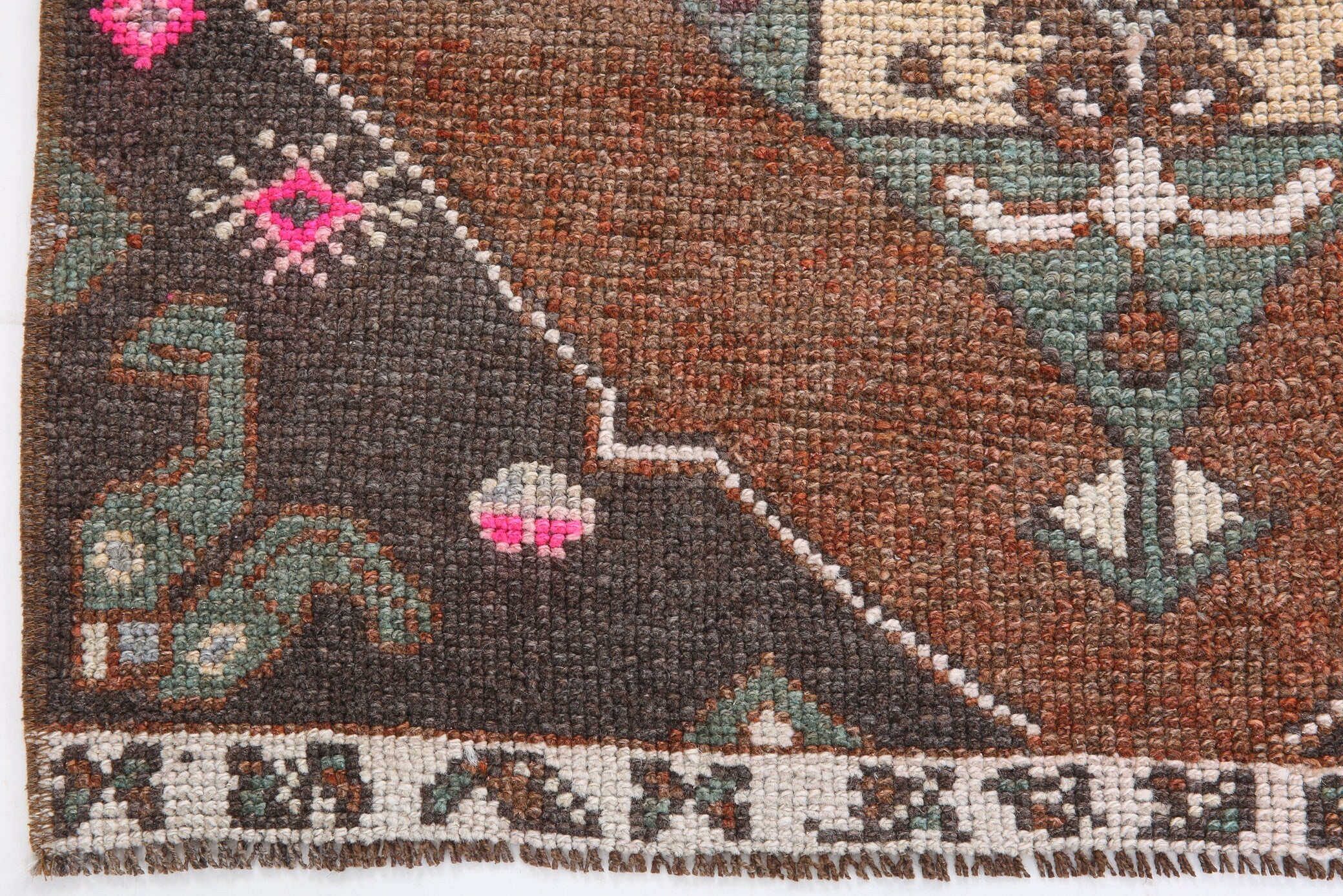3' x 10' Vintage rug, Bedroom Vintage rug, Bohemian-Eclectic Vintage rug, Brown Vintage rug, Cotton Vintage rug, Entryway-Hallway Vintage rug, Geometric Vintage rug, Kitchen-Dining Vintage rug, Living Room Vintage rug, Office Vintage rug, Vintage, Wool Vintage rug, Vintage rug