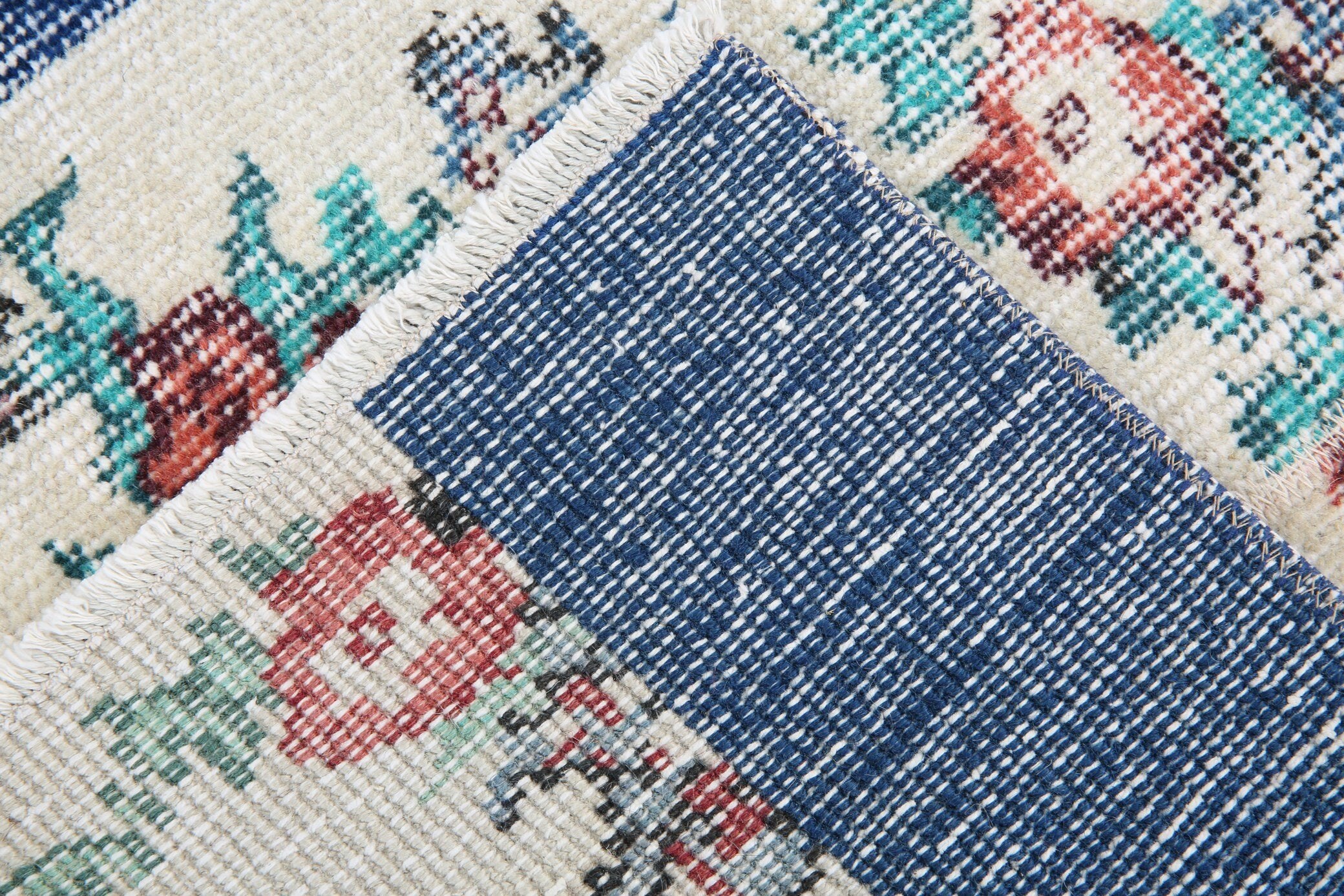 2' x 9' Blue Turkish Vintage Runner Rug  |  RugReform