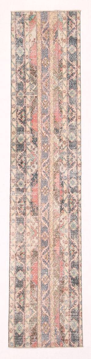 2' x 11' Vintage rug, Blue Vintage rug, Cotton Vintage rug, Distressed Vintage rug, Dorm Vintage rug, Entryway-Hallway Vintage rug, Kitchen-Dining Vintage rug, Living Room Vintage rug, Office Vintage rug, Patchwork Vintage rug, Vintage Runner, Wool Vintage rug, Vintage rug