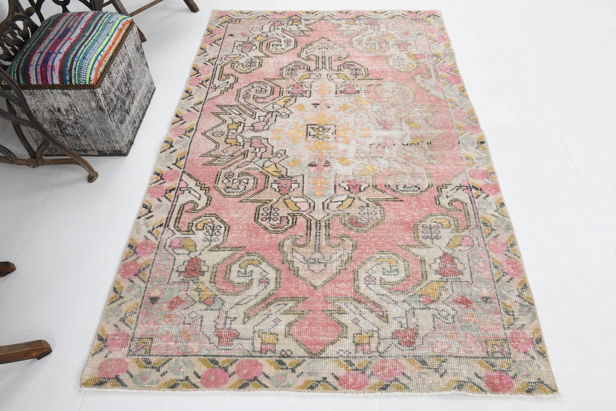4' x 6' Pink Turkish Vintage Rug  |  RugReform