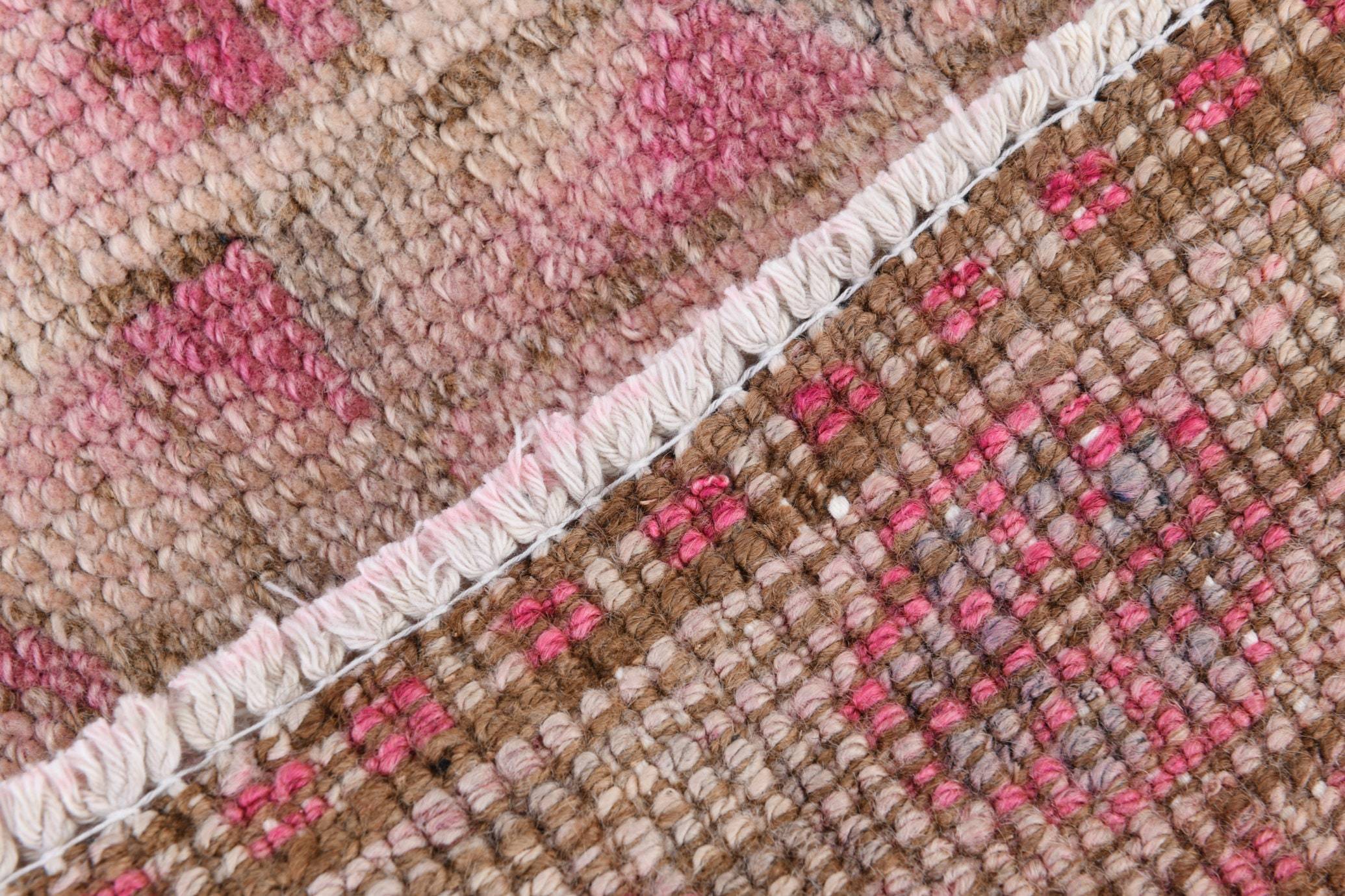 2' x 12' Vintage rug, Abstract Vintage rug, Bedroom Vintage rug, Coastal-Tropical Vintage rug, Cotton Vintage rug, Entryway-Hallway Vintage rug, Kitchen-Dining Vintage rug, Living Room Vintage rug, Office Vintage rug, Pink Vintage rug, Vintage Herki, Wool Vintage rug, Vintage rug