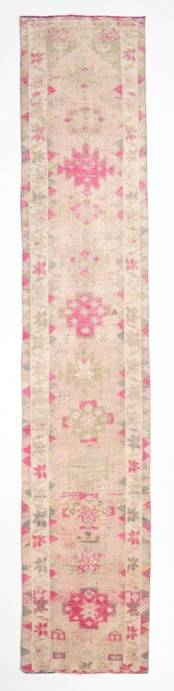 2' x 13' Vintage rug, Bedroom Vintage rug, Cotton Vintage rug, Distressed Vintage rug, Entryway-Hallway Vintage rug, Kitchen-Dining Vintage rug, Laundry Vintage rug, Office Vintage rug, Pink Vintage rug, Southwestern Vintage rug, Vintage Herki, Wool Vintage rug, Vintage rug