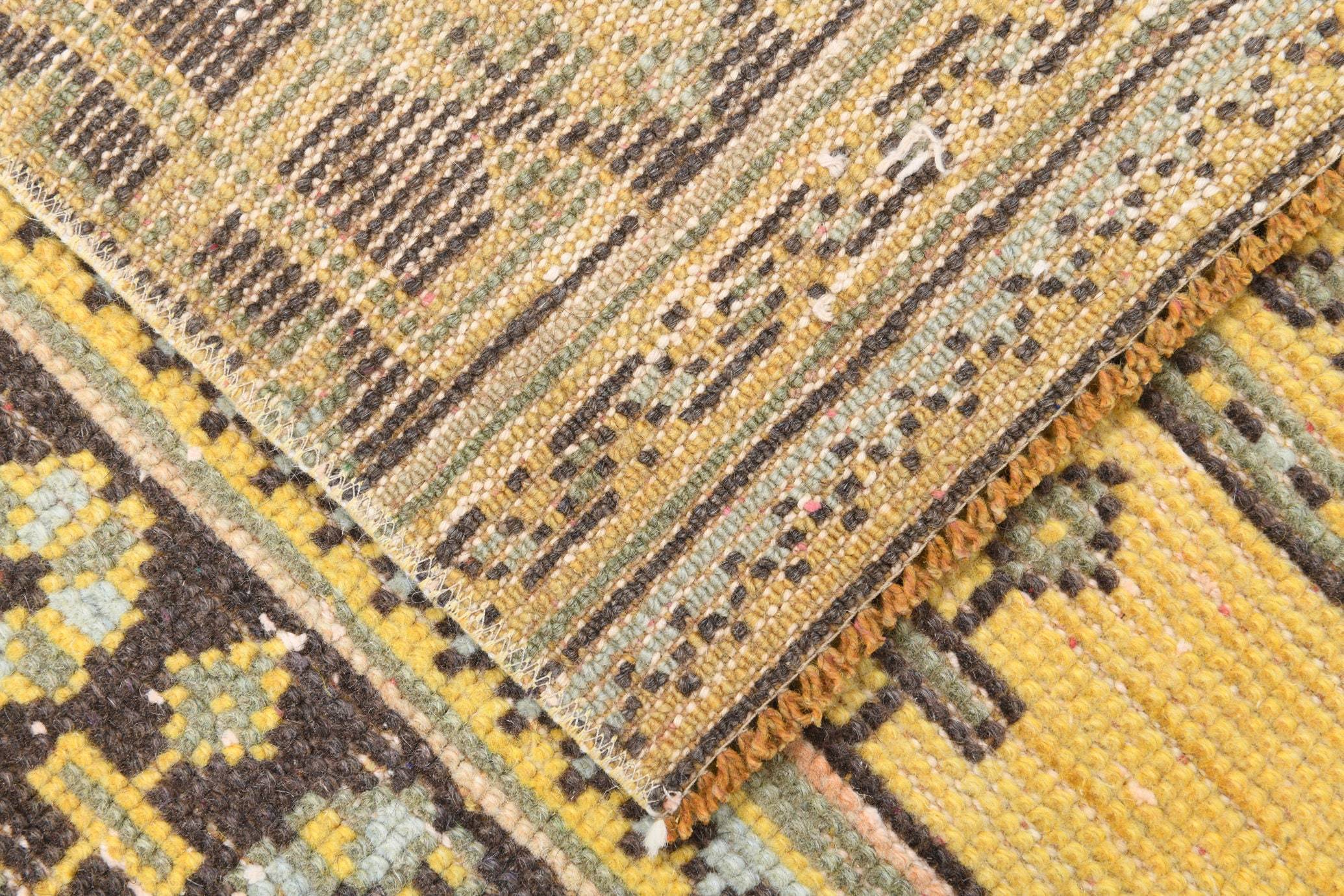 2' x 7' Yellow-Gold Turkish Vintage Runner Rug  |  RugReform