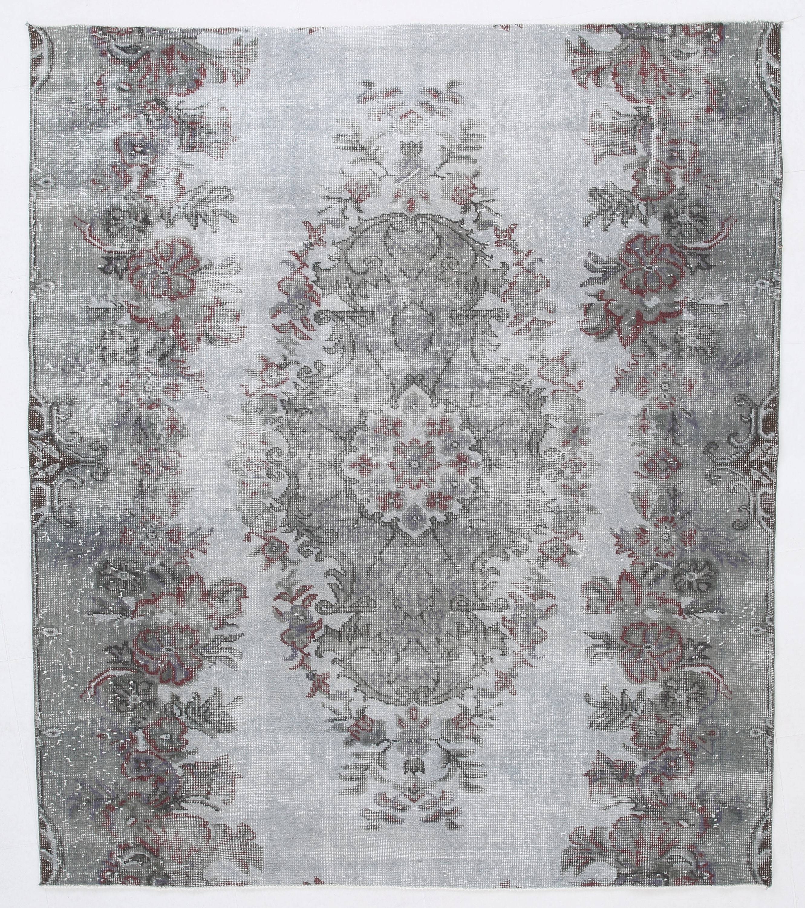 5' x 6' Black-Gray Turkish Vintage Rug  |  RugReform