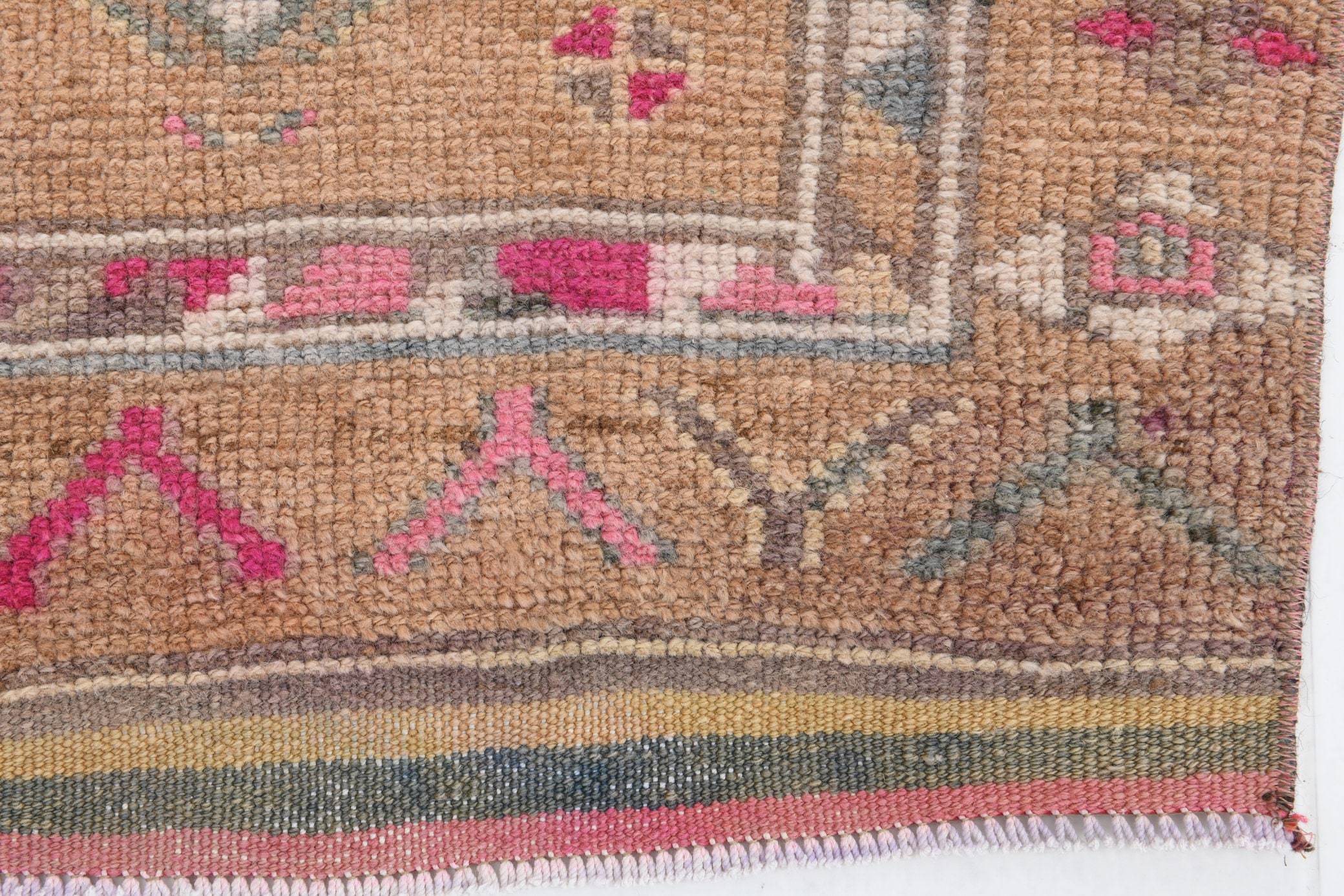 2' x 11' Vintage rug, Bohemian-Eclectic Vintage rug, Cotton Vintage rug, Dorm Vintage rug, Entryway-Hallway Vintage rug, Geometric Vintage rug, Kitchen-Dining Vintage rug, Living Room Vintage rug, Office Vintage rug, Pink Vintage rug, Vintage Herki, Wool Vintage rug, Vintage rug