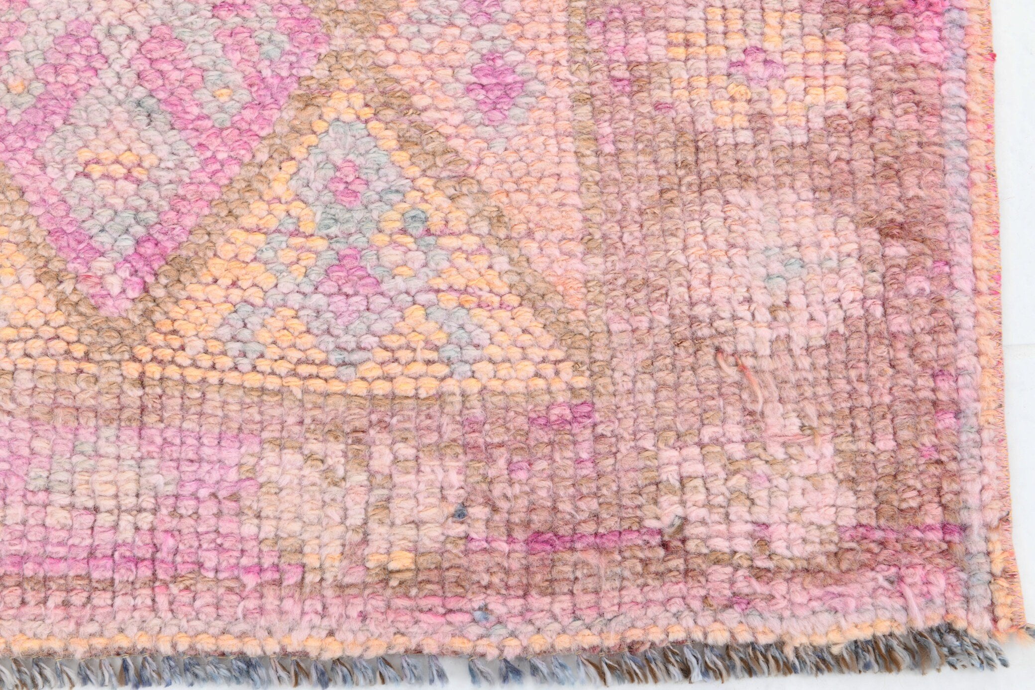 2' x 12' Vintage rug, Cotton Vintage rug, Entryway-Hallway Vintage rug, Ikat Vintage rug, Kitchen-Dining Vintage rug, Laundry Vintage rug, Living Room Vintage rug, Office Vintage rug, Pink Vintage rug, Scandinavian Vintage rug, Vintage Herki, Wool Vintage rug, Vintage rug